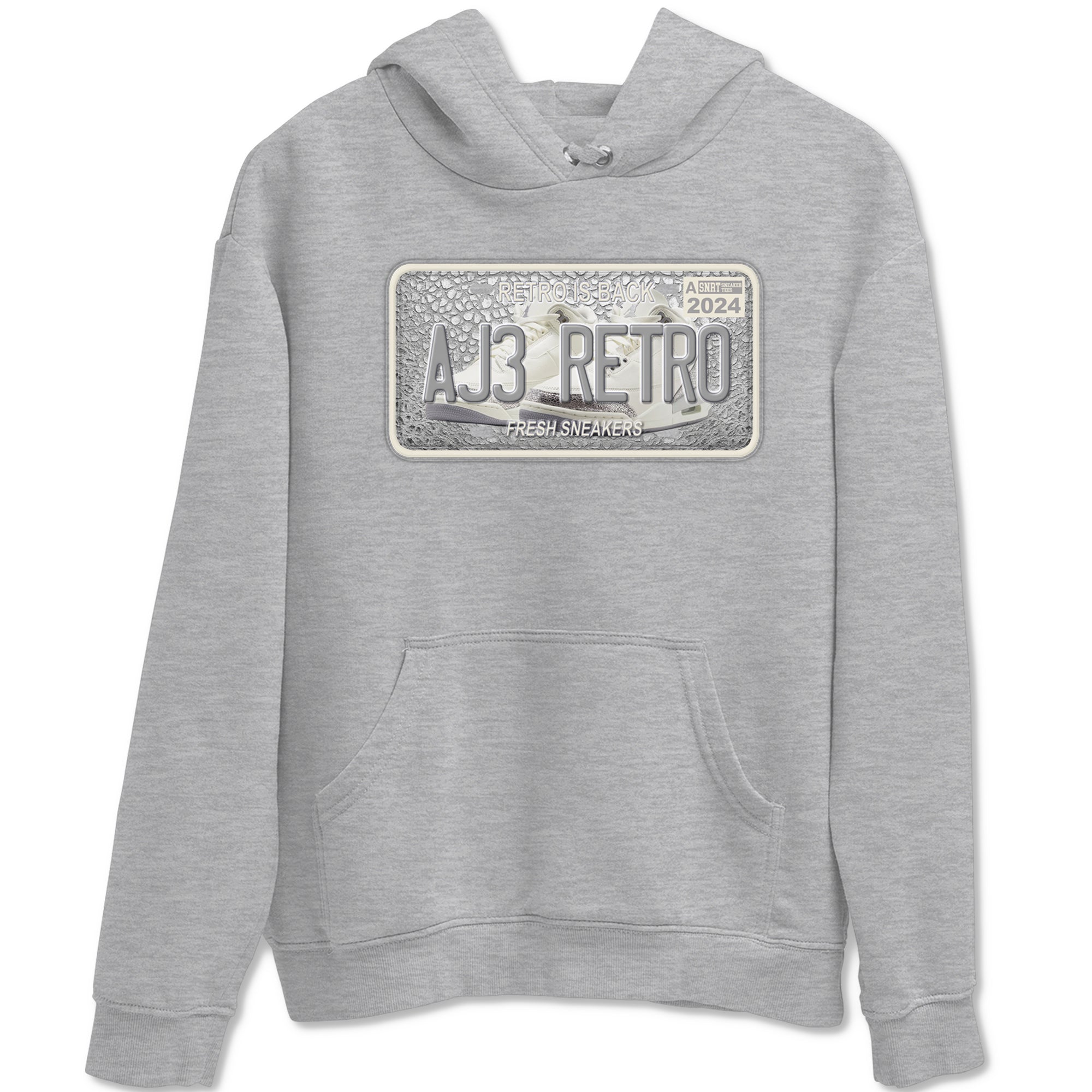 snkmatch Plate snkmatch Tees - Air Jordan 3 Sail and Cement Grey