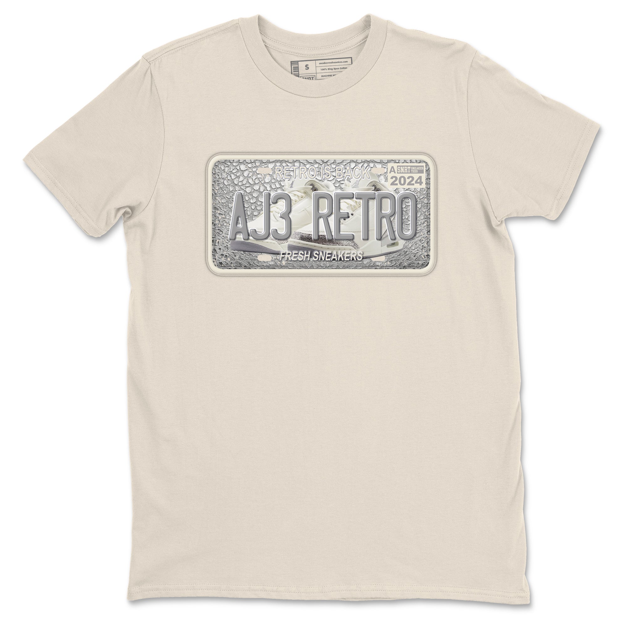 snkmatch Plate snkmatch Tees - Air Jordan 3 Sail and Cement Grey