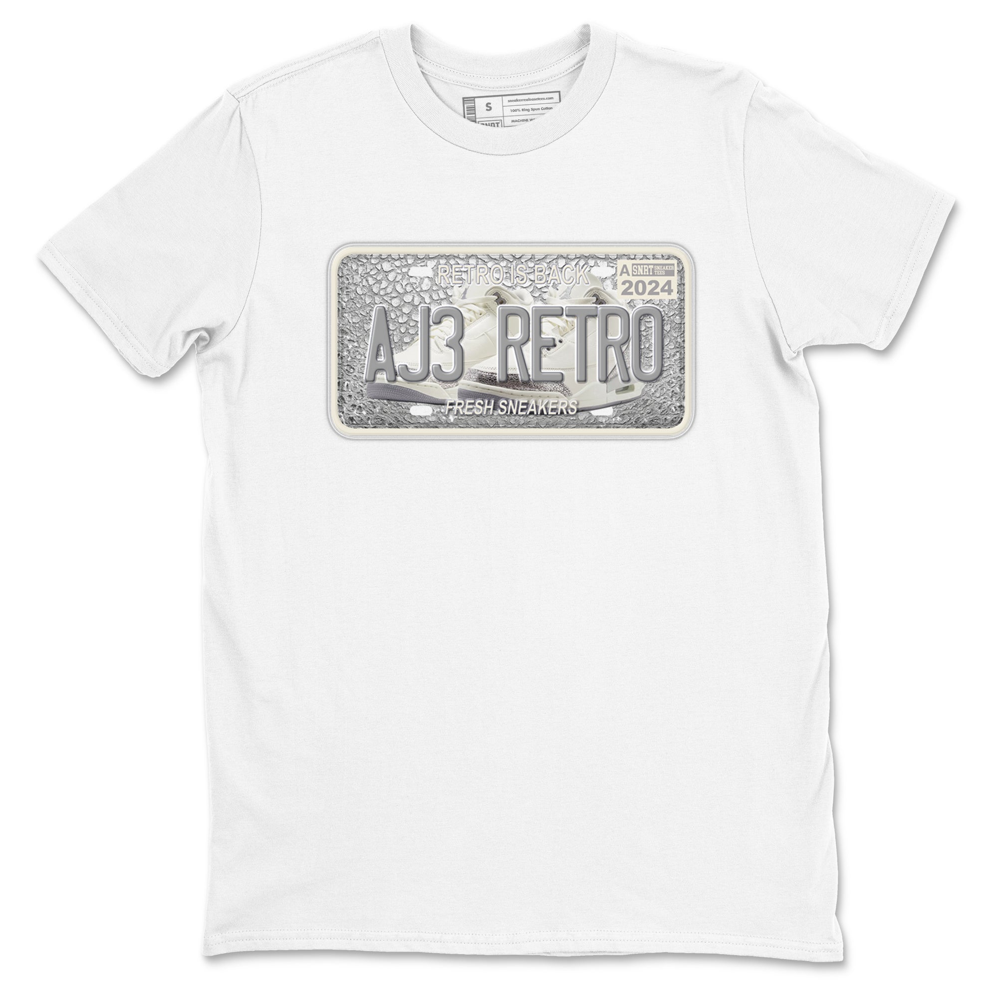snkmatch Plate snkmatch Tees - Air Jordan 3 Sail and Cement Grey