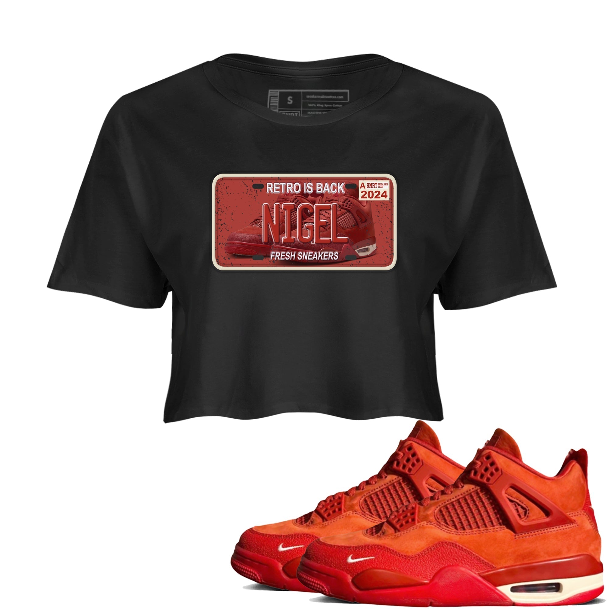snkmatch Plate snkmatch Women's Top - Air Jordan 4 Brick By Brick