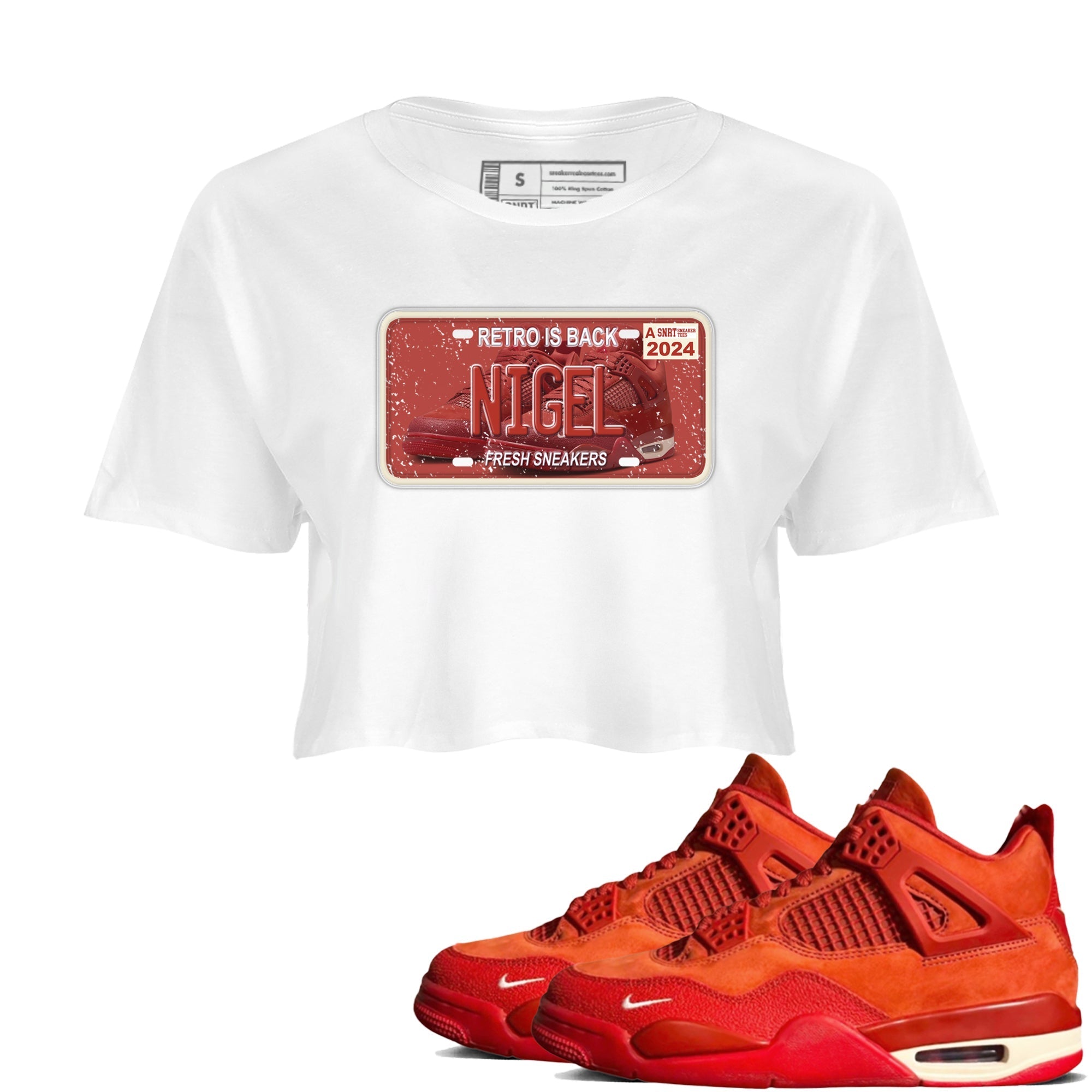 snkmatch Plate snkmatch Women's Top - Air Jordan 4 Brick By Brick