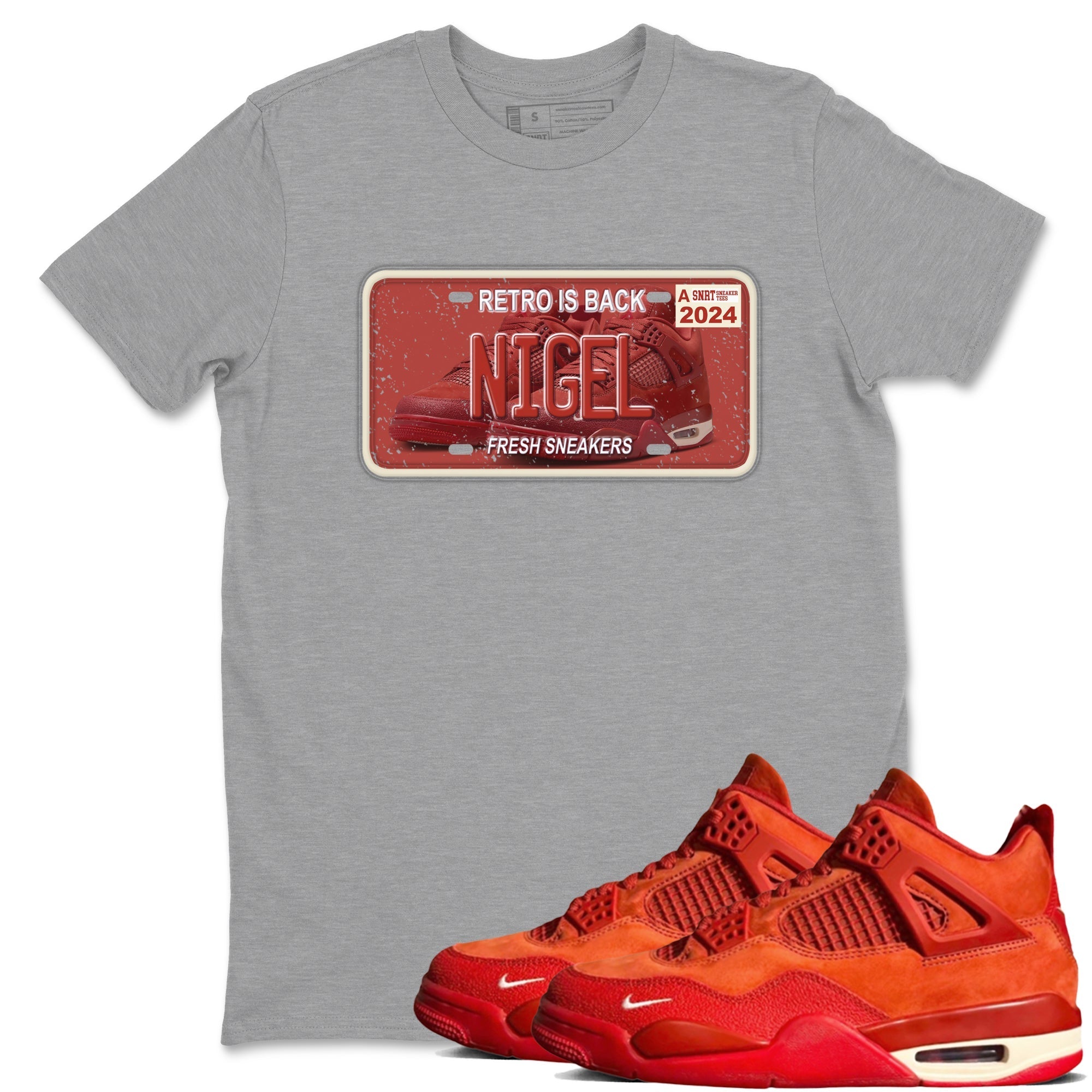 snkmatch Plate snkmatch Tees - Air Jordan 4 Brick By Brick