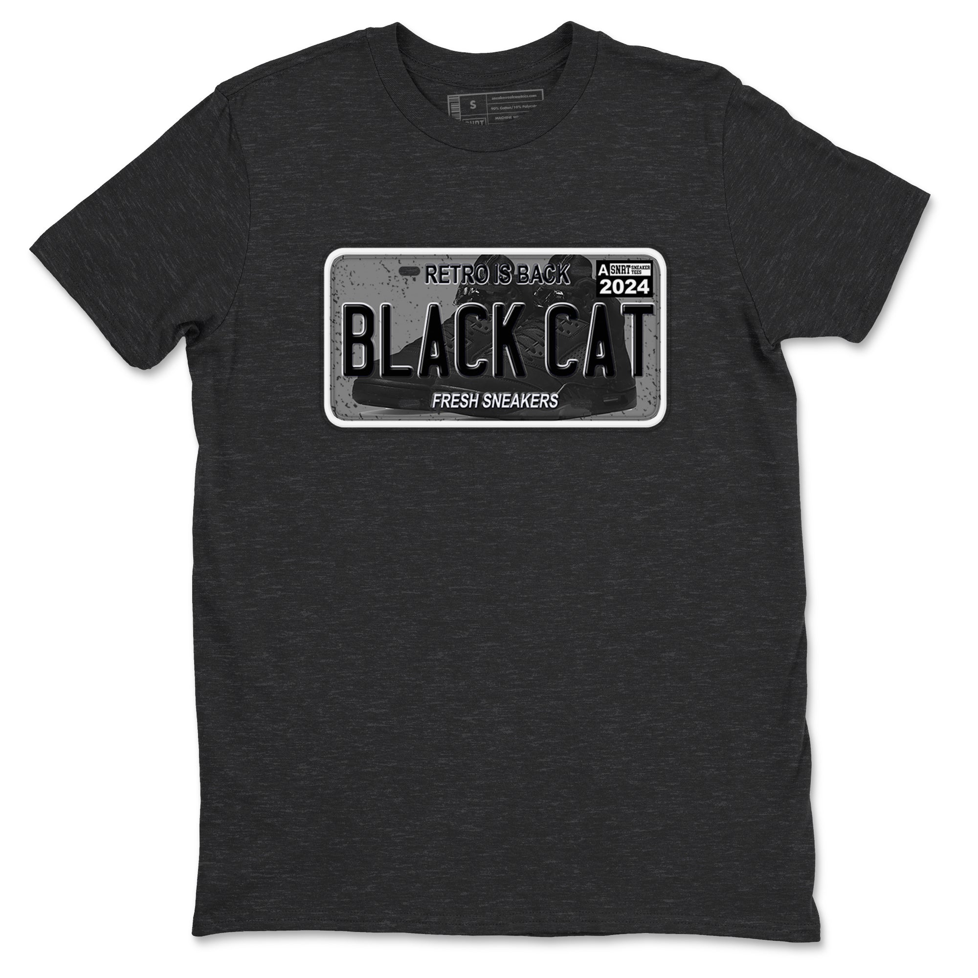 snkmatch Plate snkmatch Tees - Air Jordan 5 Black Cat
