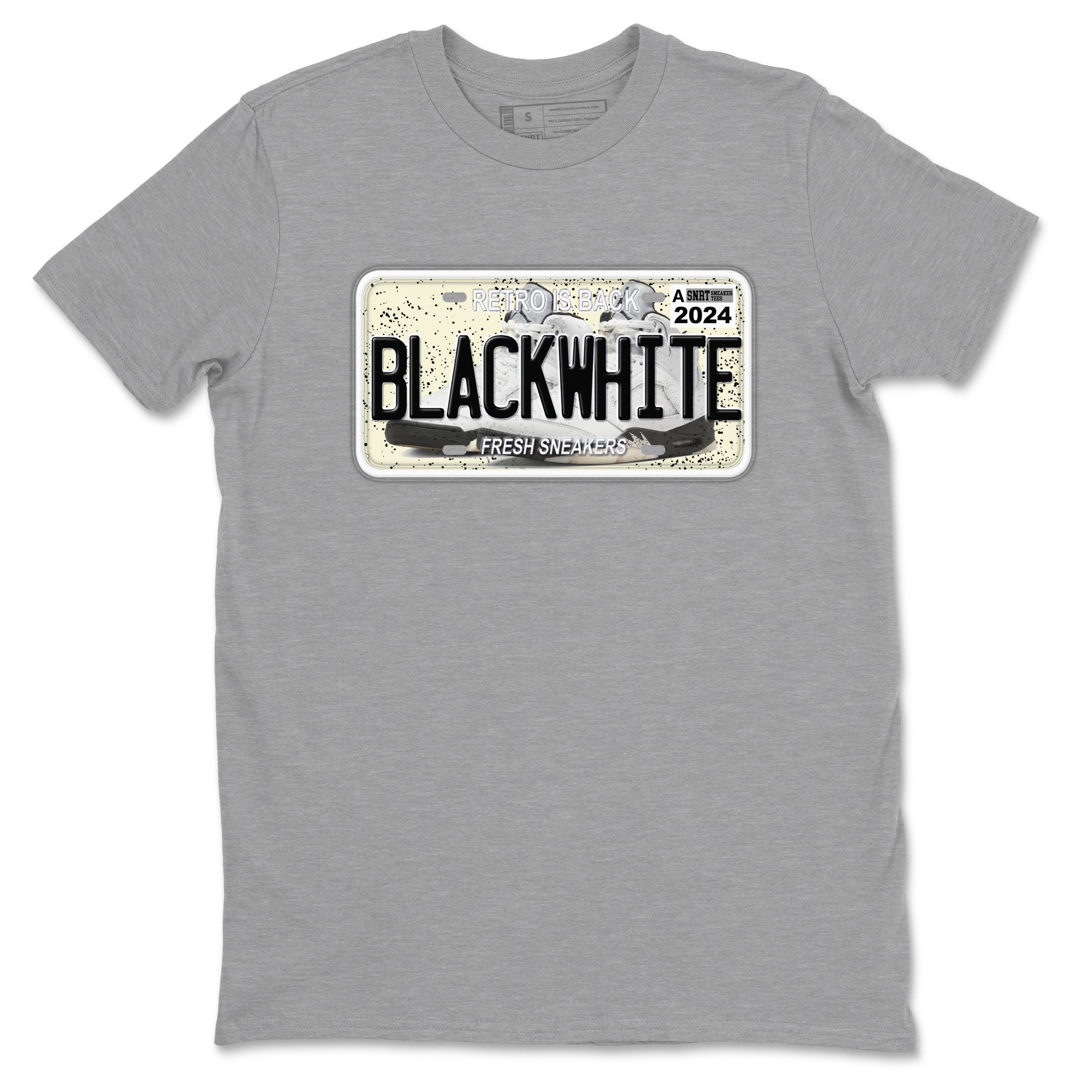 snkmatch Plate snkmatch Tees - Air Jordan 5 White Black