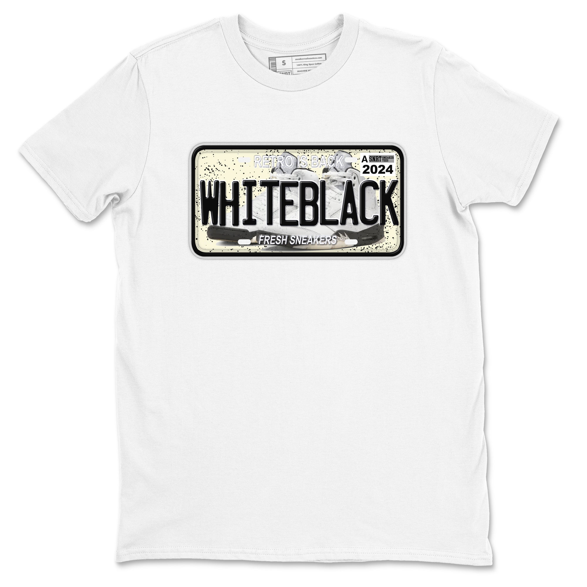snkmatch Plate snkmatch Tees - Air Jordan 5 White Black