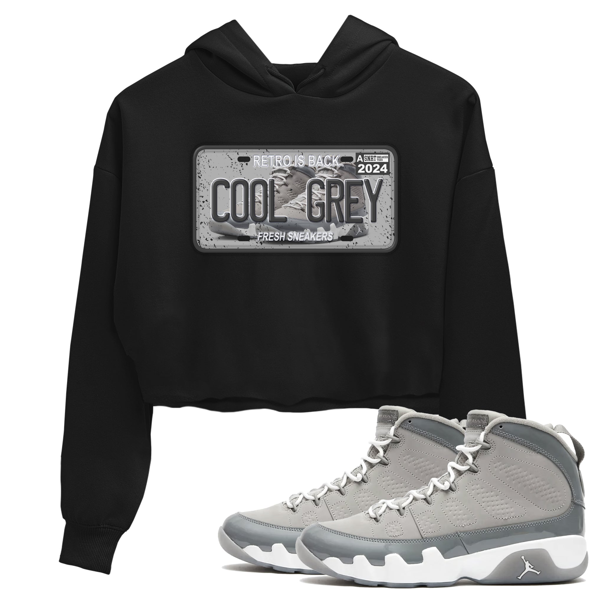 snkmatch Plate snkmatch Women's Top - Air Jordan 9 Cool Grey