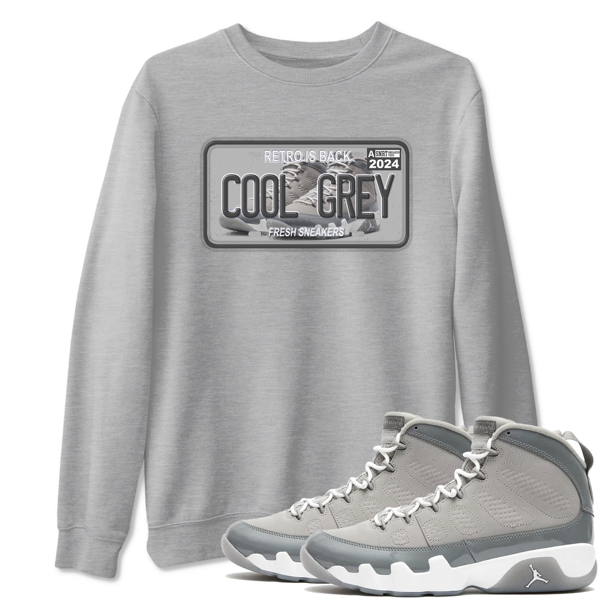 snkmatch Plate snkmatch Tees - Air Jordan 9 Cool Grey