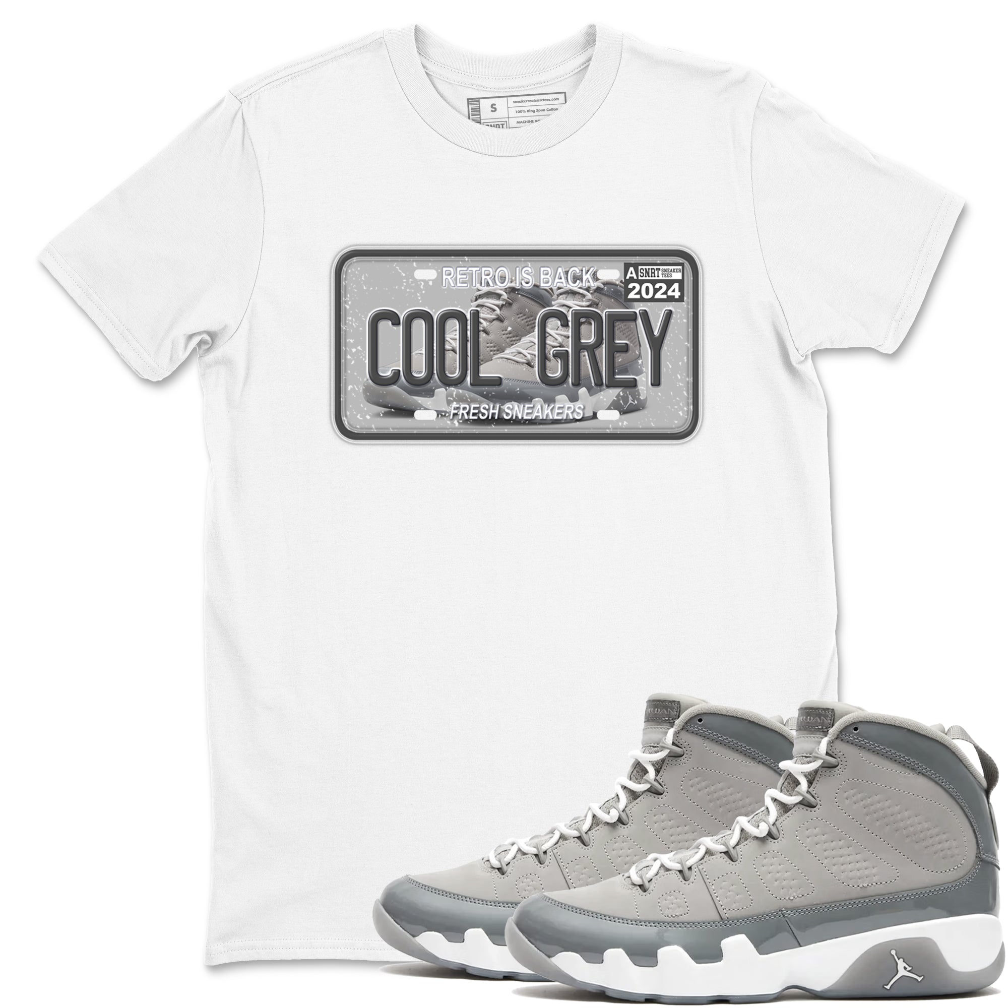 snkmatch Plate snkmatch Tees - Air Jordan 9 Cool Grey