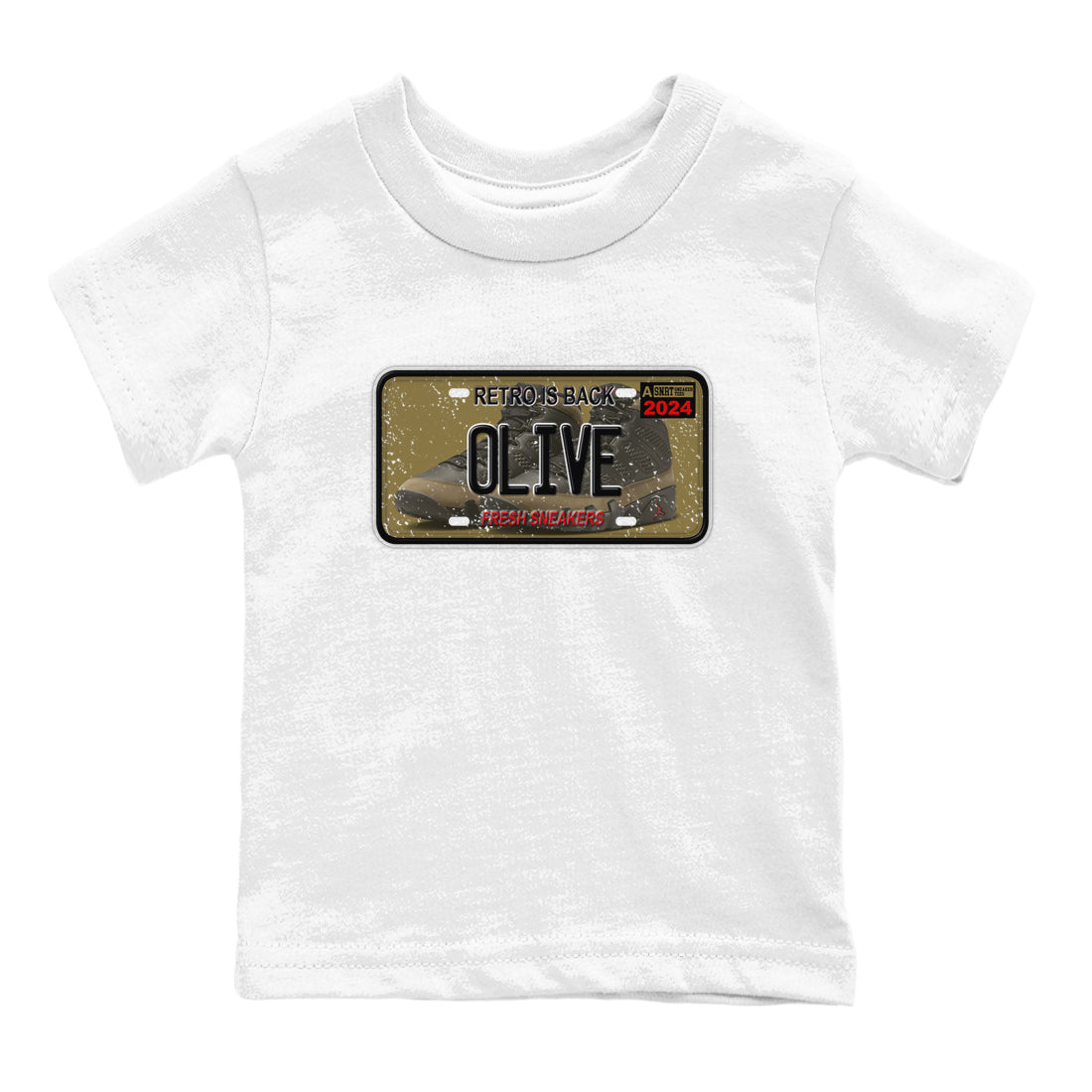 snkmatch Plate snkmatch Tees Kids - Air Jordan 9 Olive