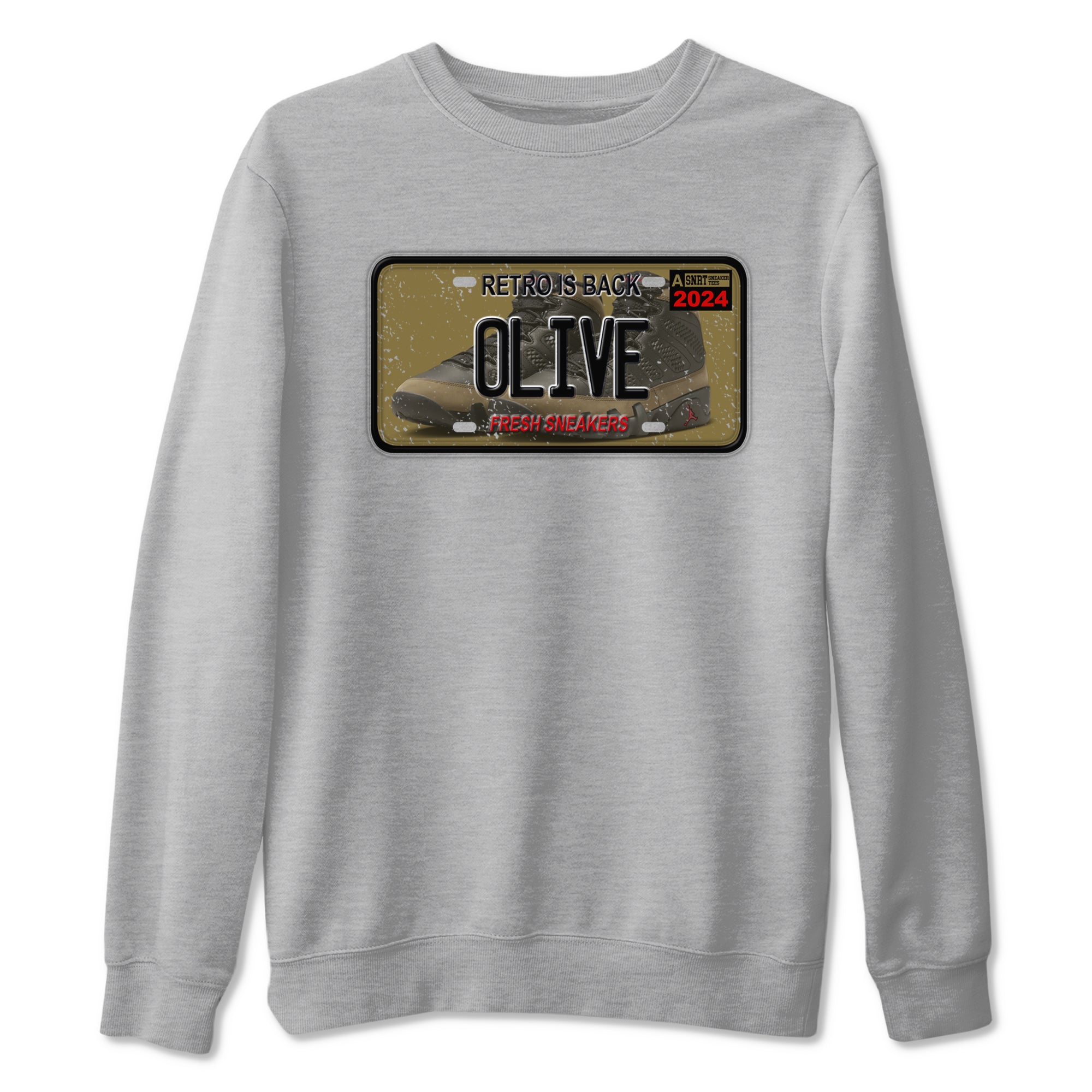 snkmatch Plate snkmatch Tees - Air Jordan 9 Olive