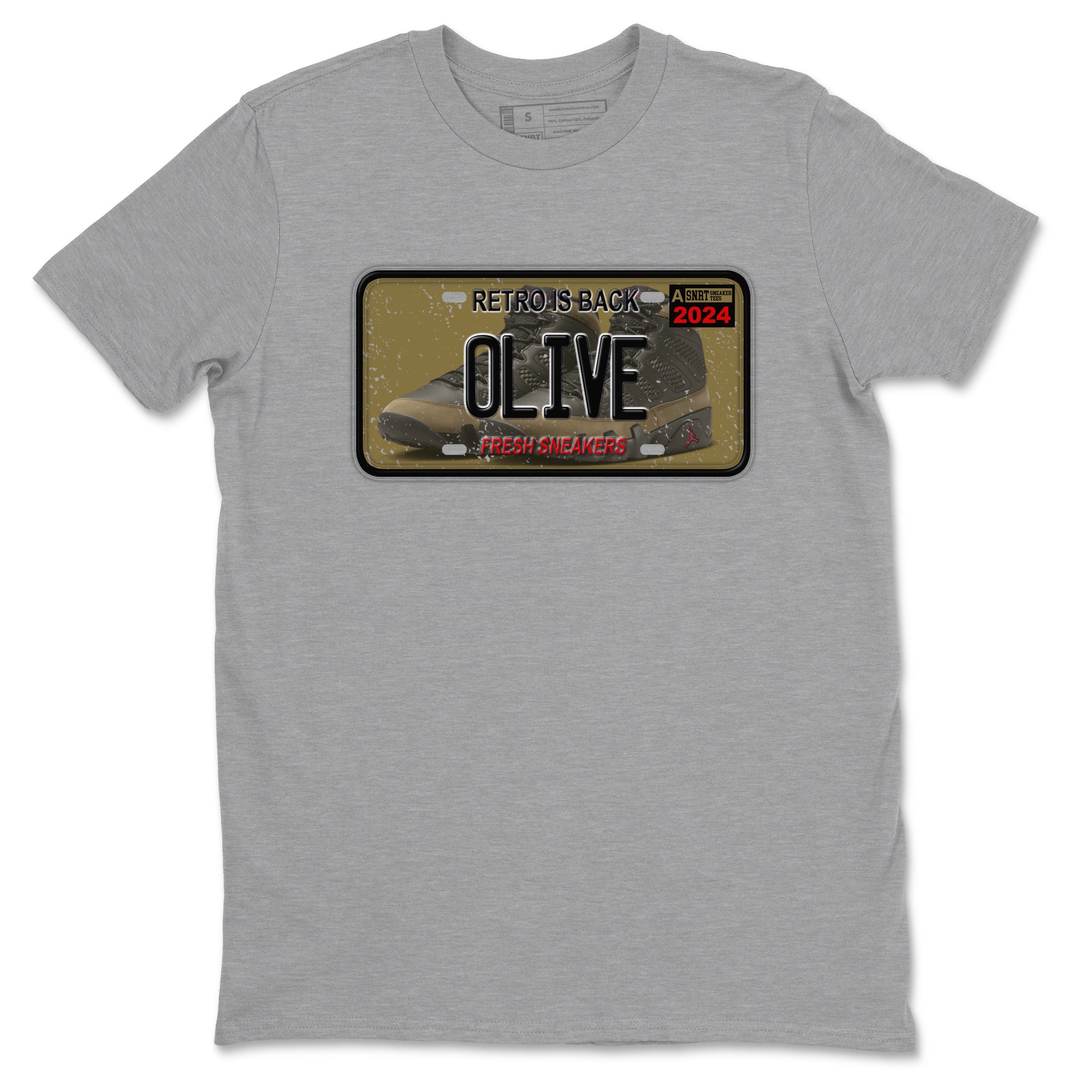 snkmatch Plate snkmatch Tees - Air Jordan 9 Olive