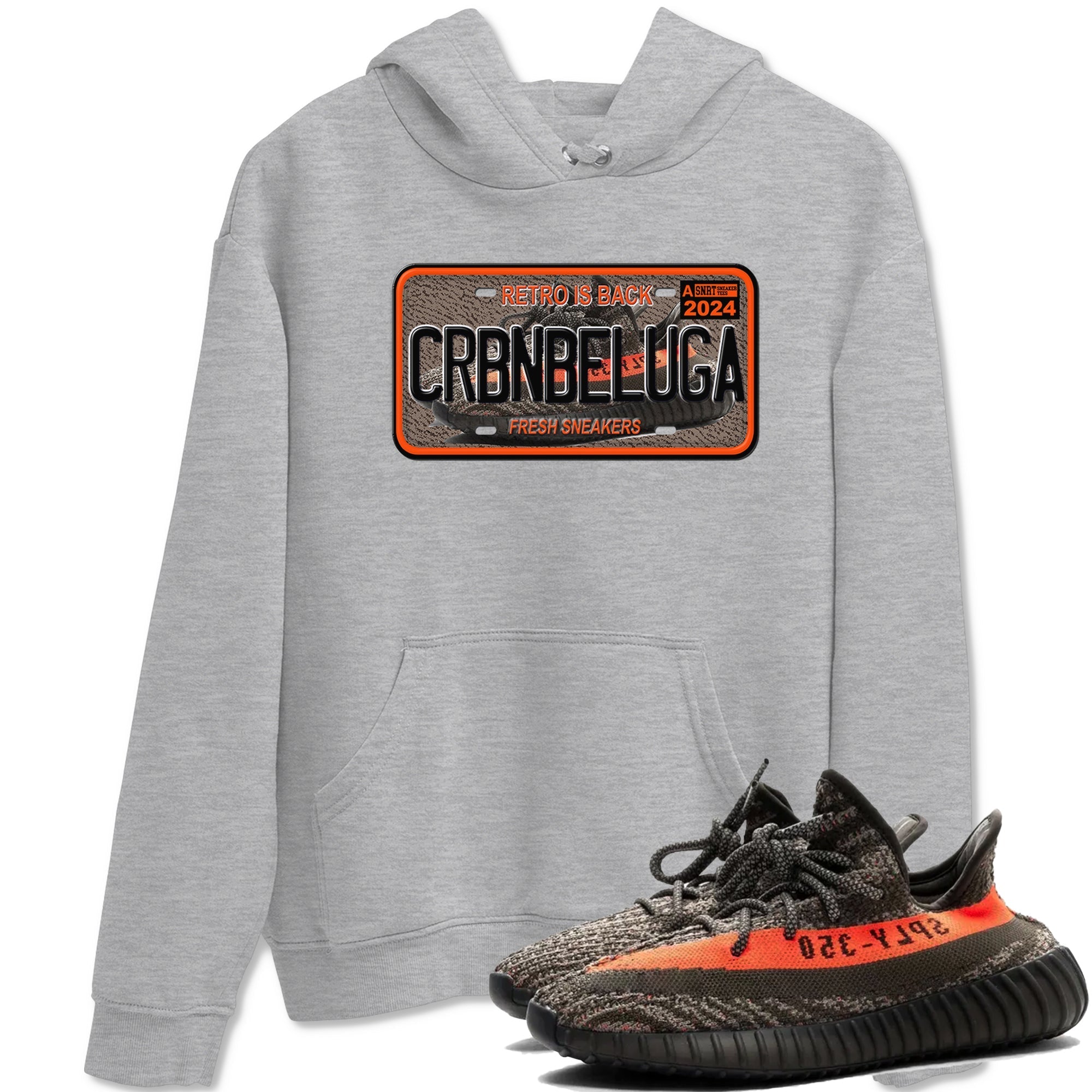 snkmatch Plate snkmatch Tees - Yeezy 350 Carbon Beluga