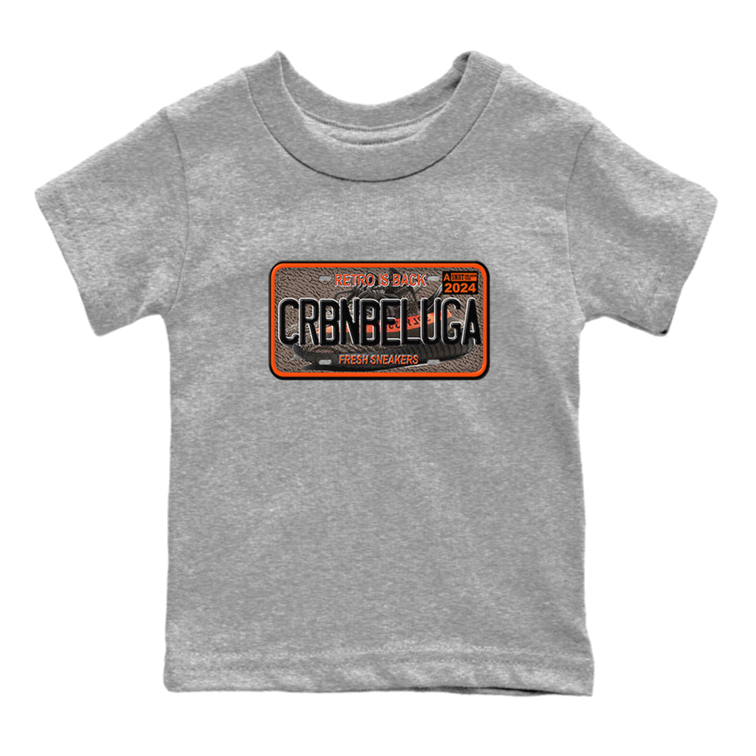 Sneaker Plate SNRT Sneaker Tees Kids - Yeezy 350 Carbon Beluga