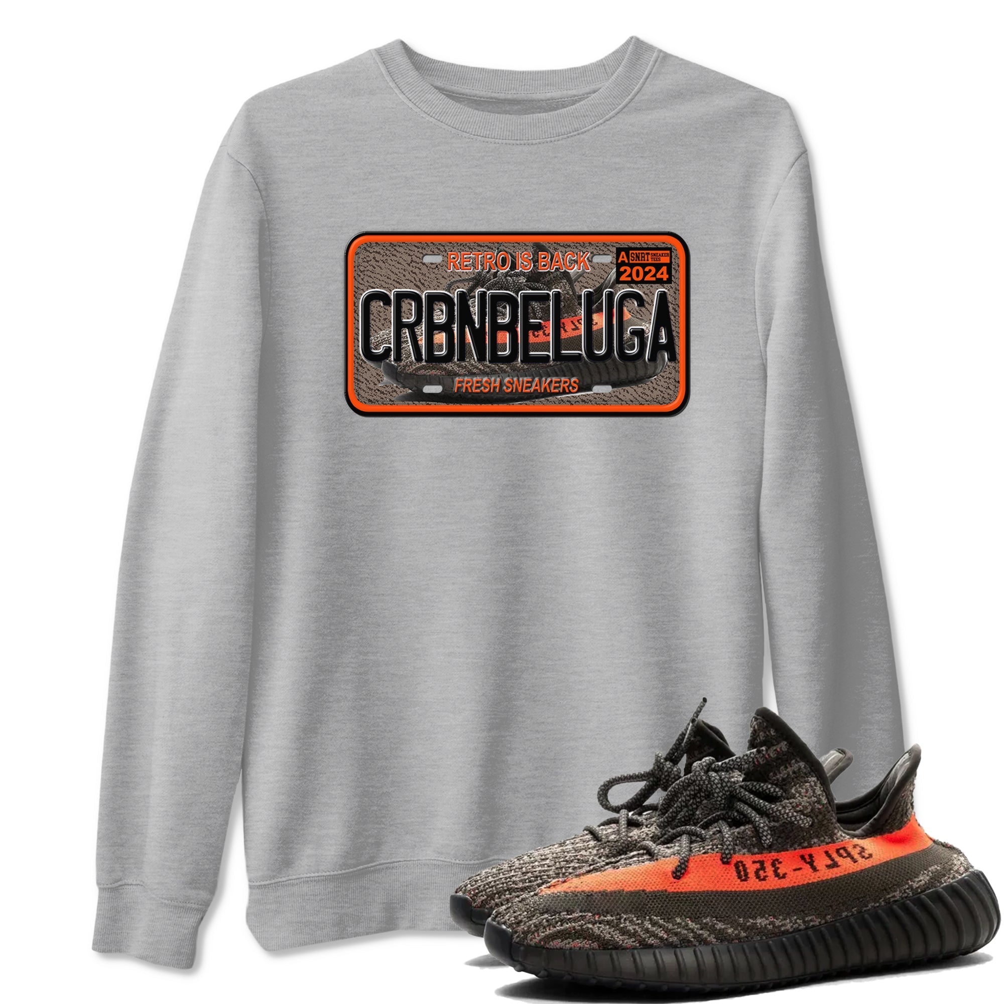 snkmatch Plate snkmatch Tees - Yeezy 350 Carbon Beluga