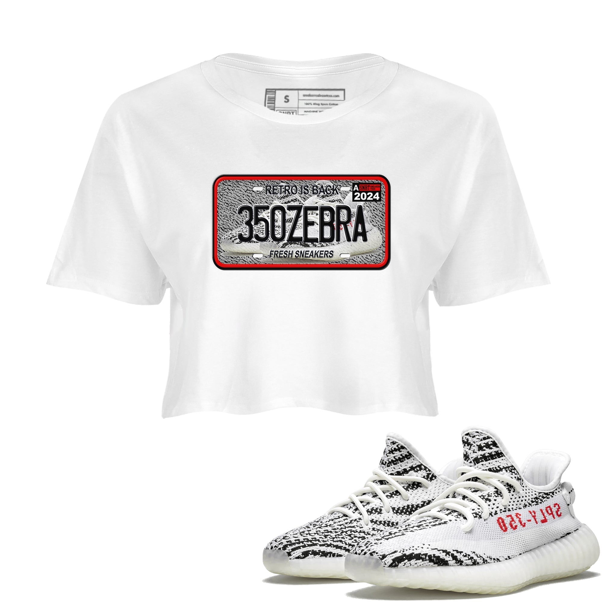 snkmatch Plate snkmatch Women's Top - Yeezy 350 Zebra