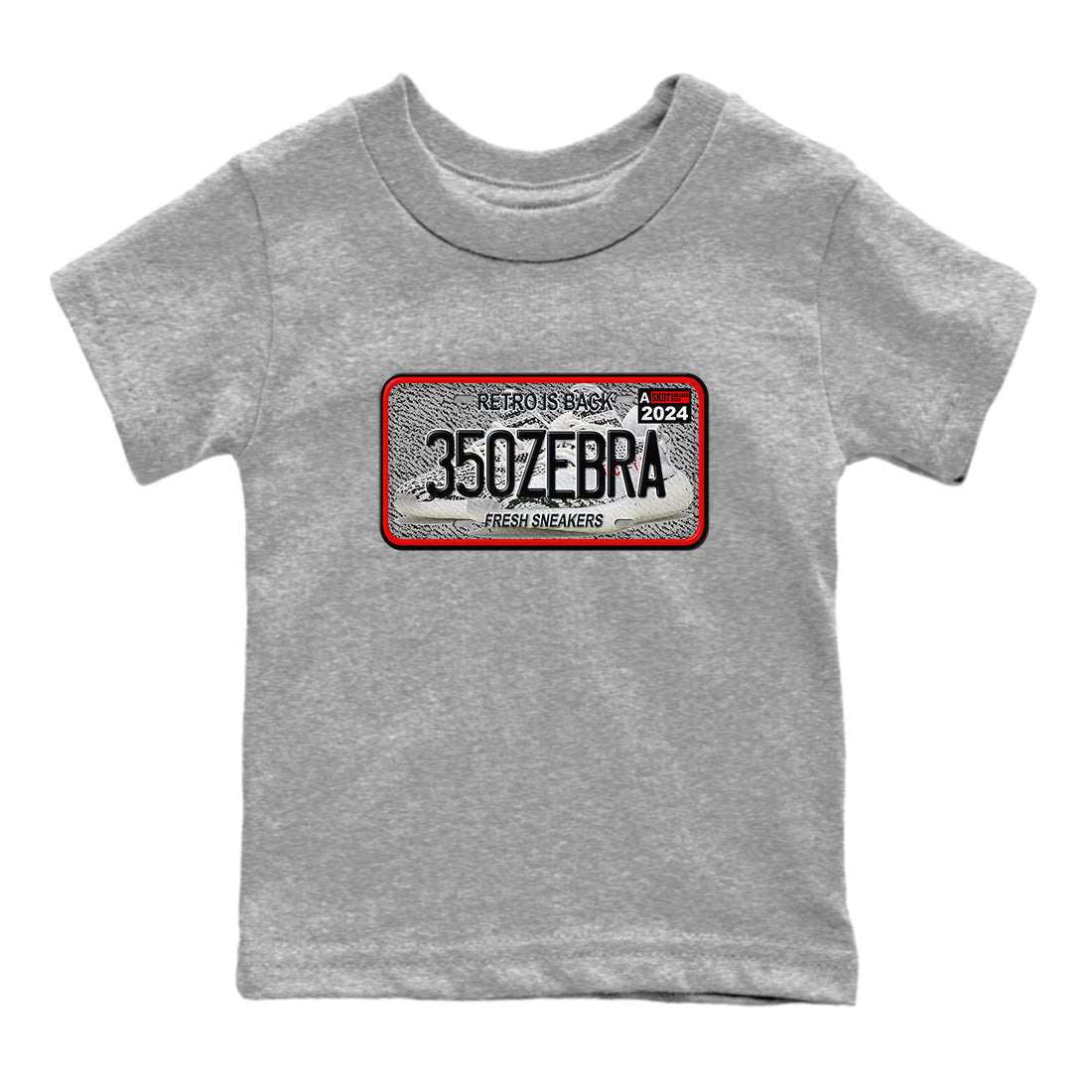 snkmatch Plate snkmatch Tees Kids - Yeezy 350 Zebra