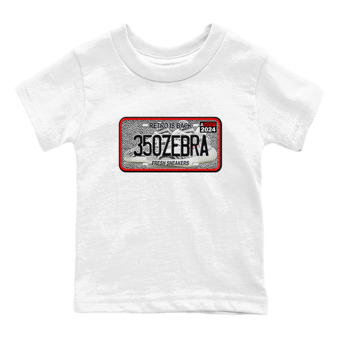 snkmatch Plate snkmatch Tees Kids - Yeezy 350 Zebra