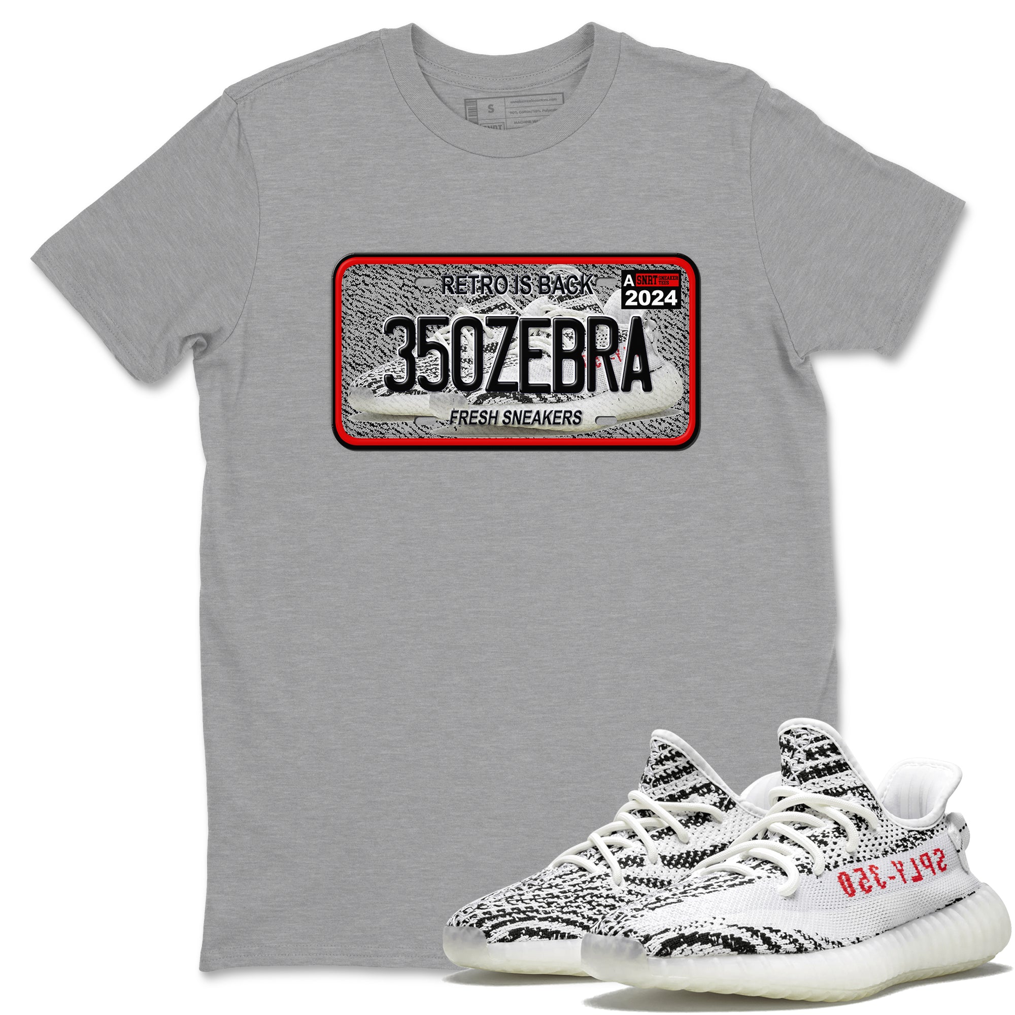 snkmatch Plate snkmatch Tees - Yeezy 350 Zebra