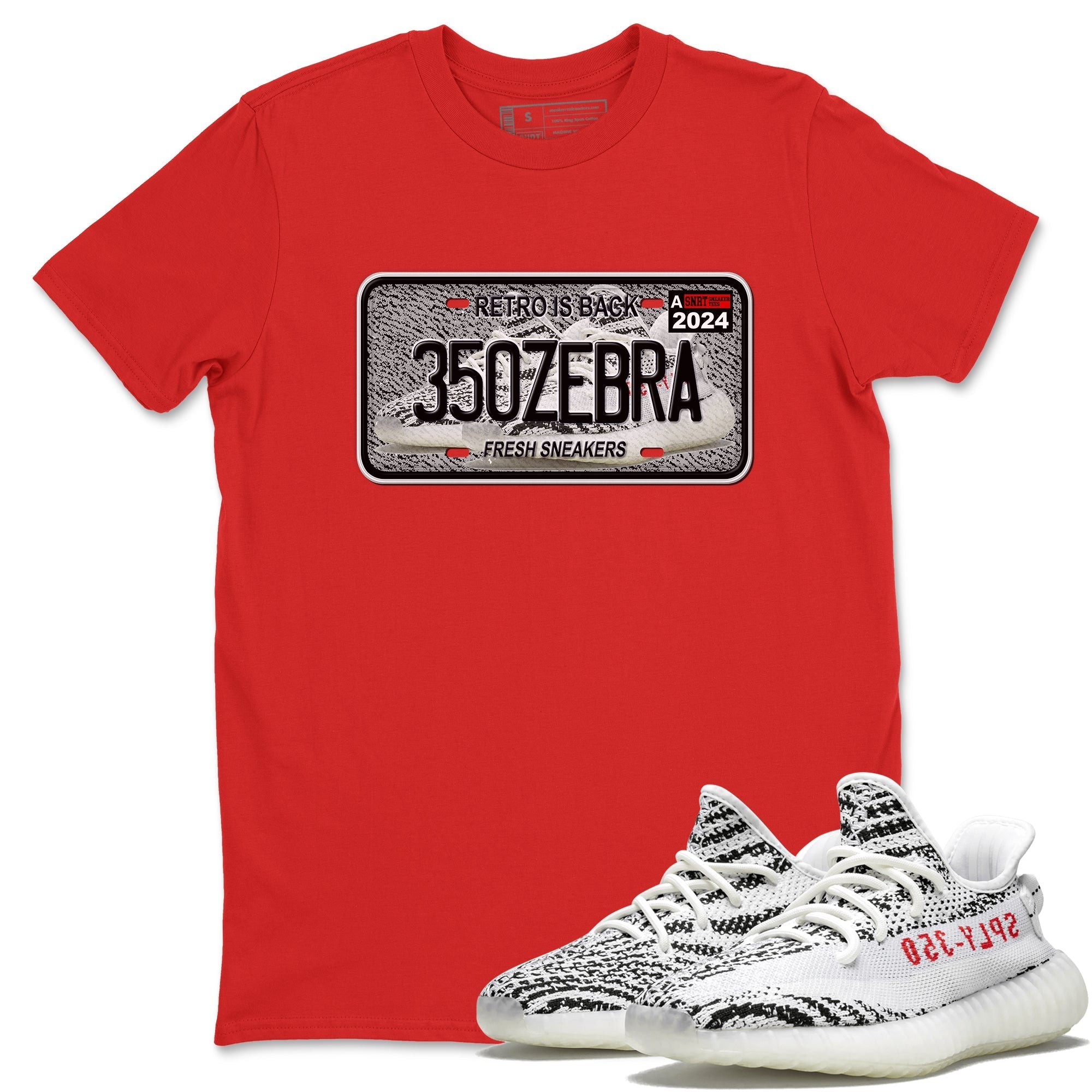 snkmatch Plate snkmatch Tees - Yeezy 350 Zebra