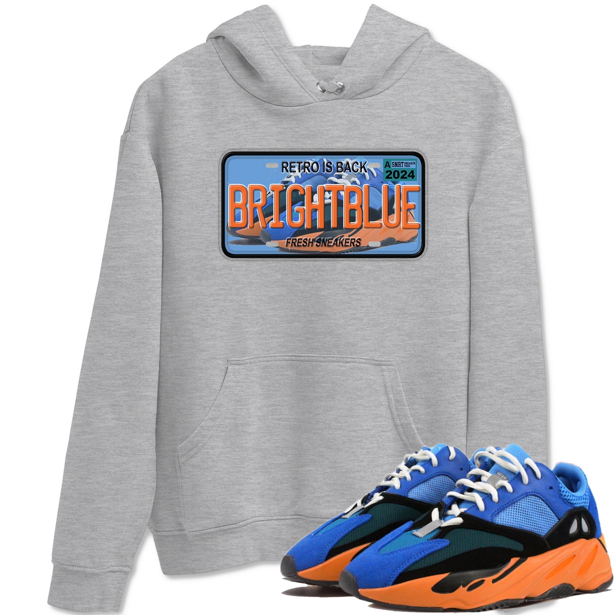 snkmatch Plate snkmatch Tees - Yeezy 700 Bright Blue