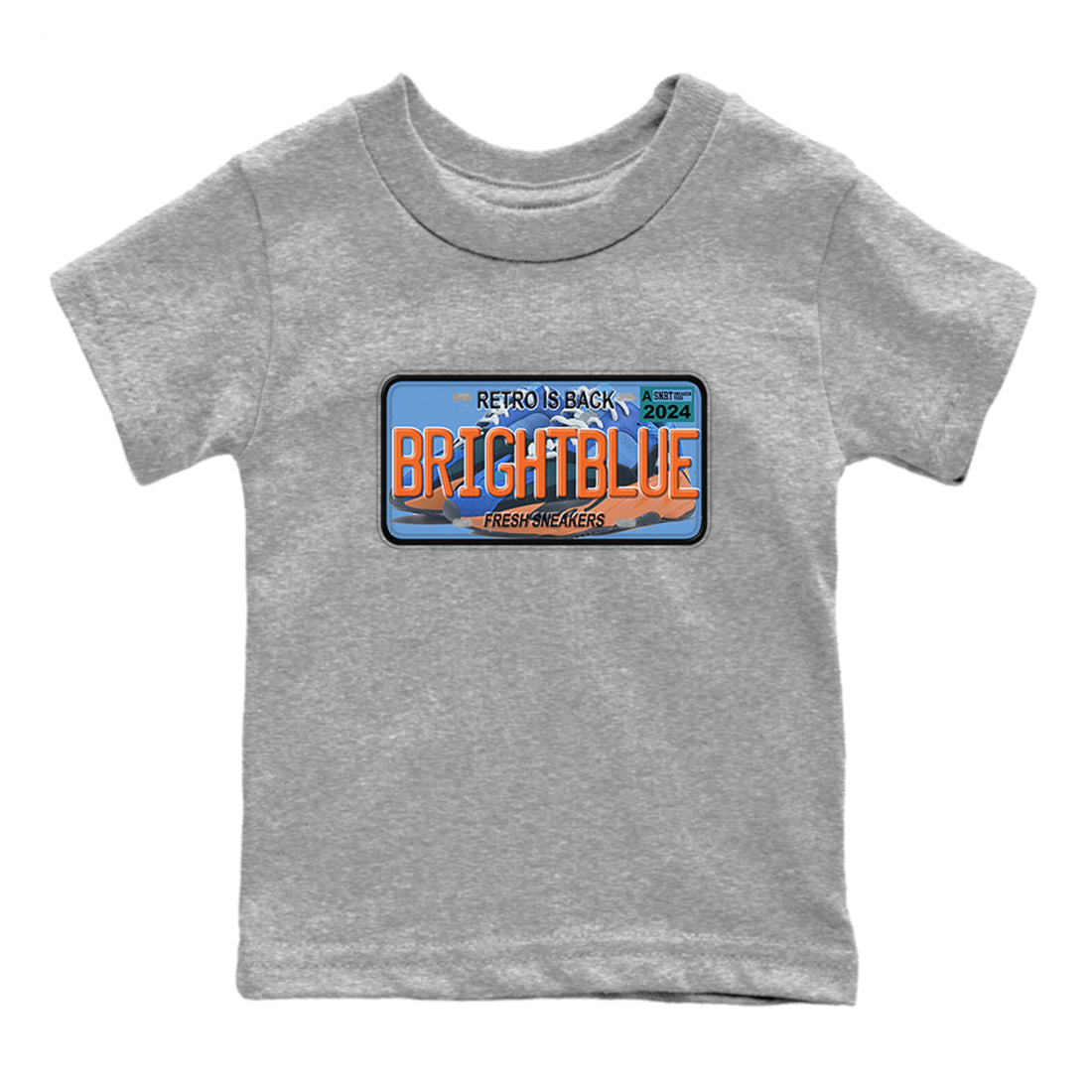 Sneaker Plate SNRT Sneaker Tees Kids - Yeezy 700 Bright Blue