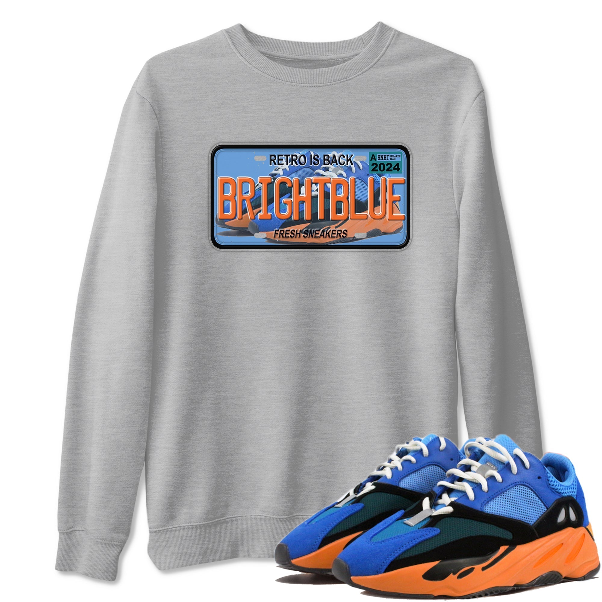 snkmatch Plate snkmatch Tees - Yeezy 700 Bright Blue