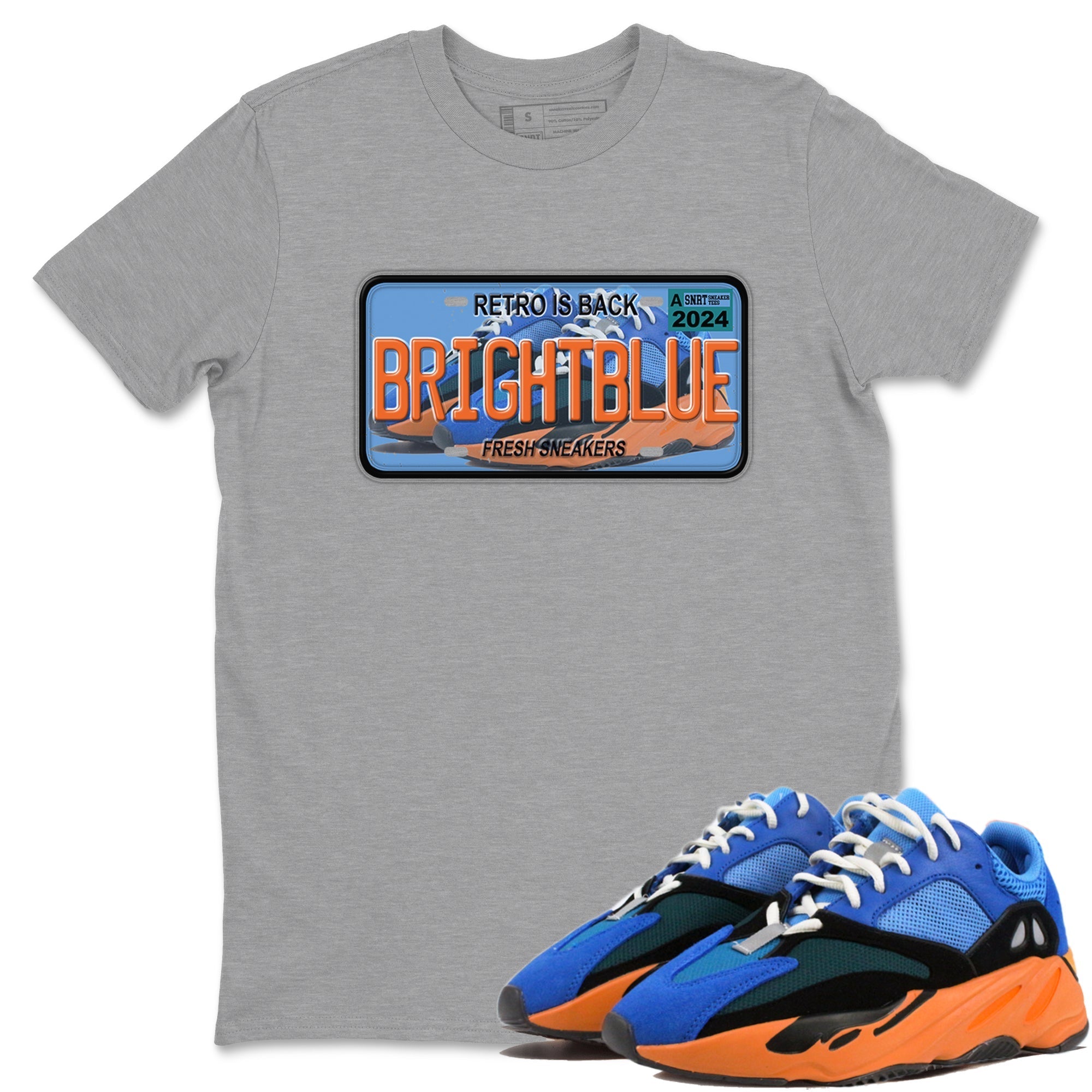 snkmatch Plate snkmatch Tees - Yeezy 700 Bright Blue