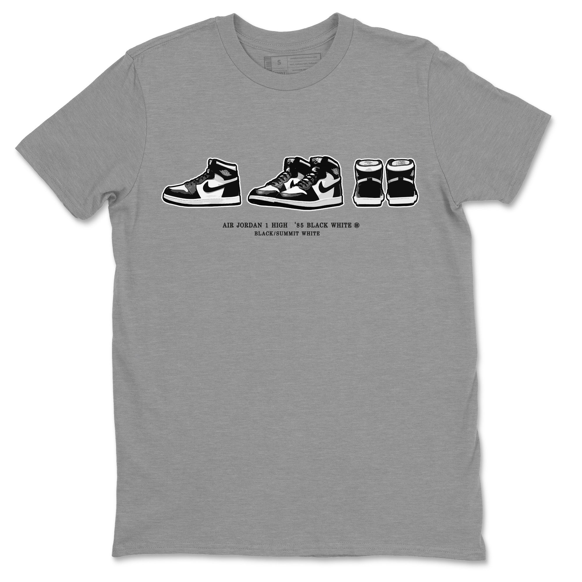 snkmatch Prelude Unisex Tops - Air Jordan 1 Black White