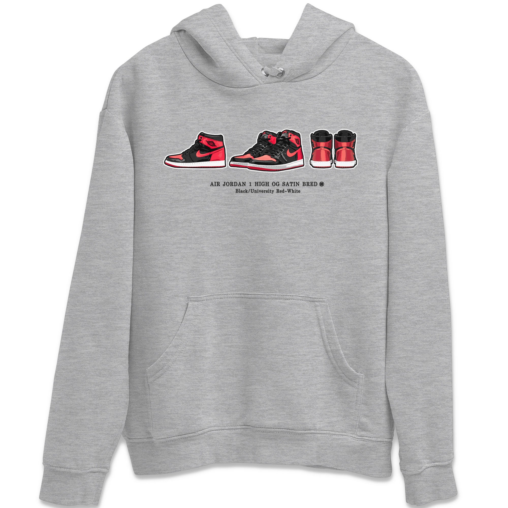 snkmatch Prelude Unisex Tops - Air Jordan 1 Satin Bred