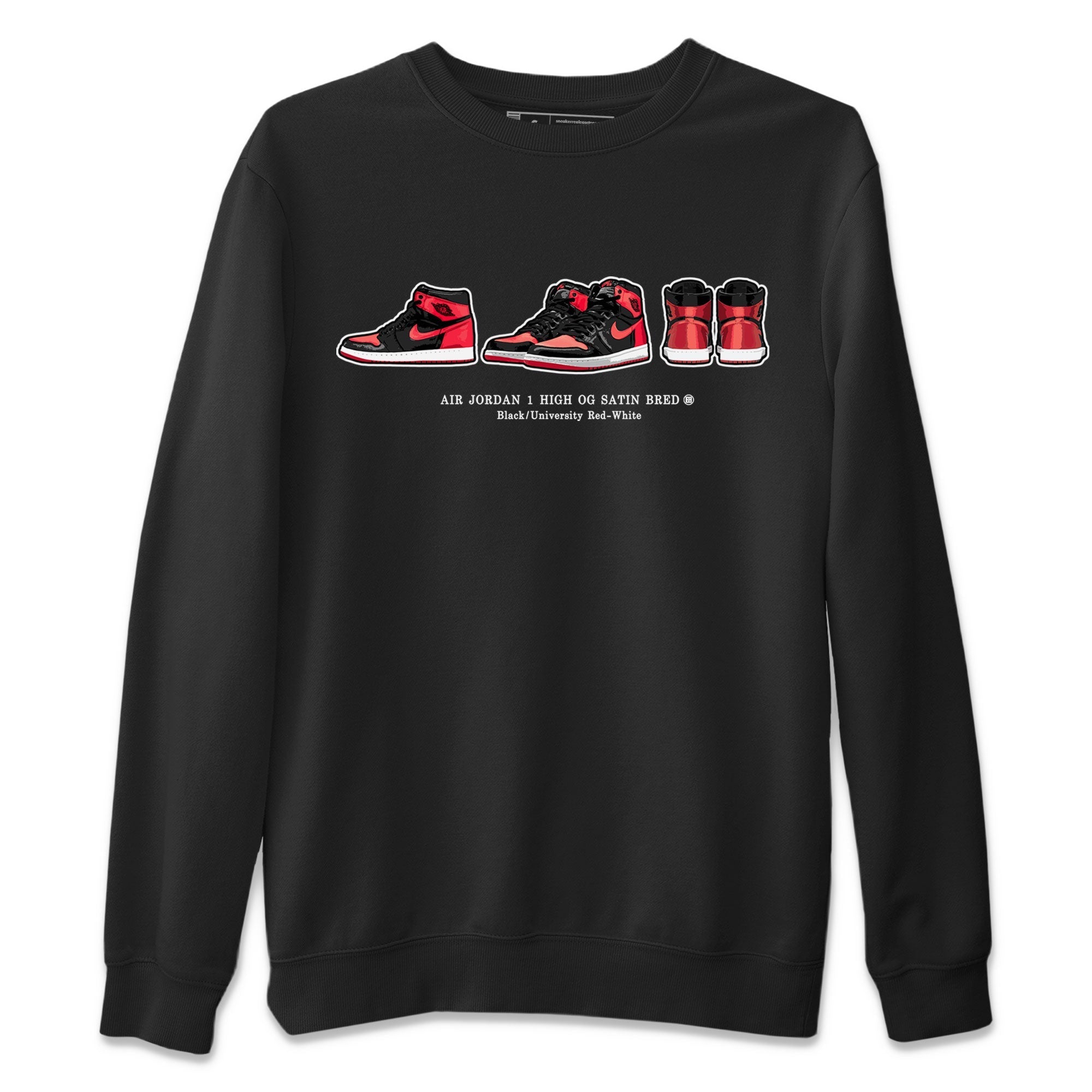 snkmatch Prelude Unisex Tops - Air Jordan 1 Satin Bred