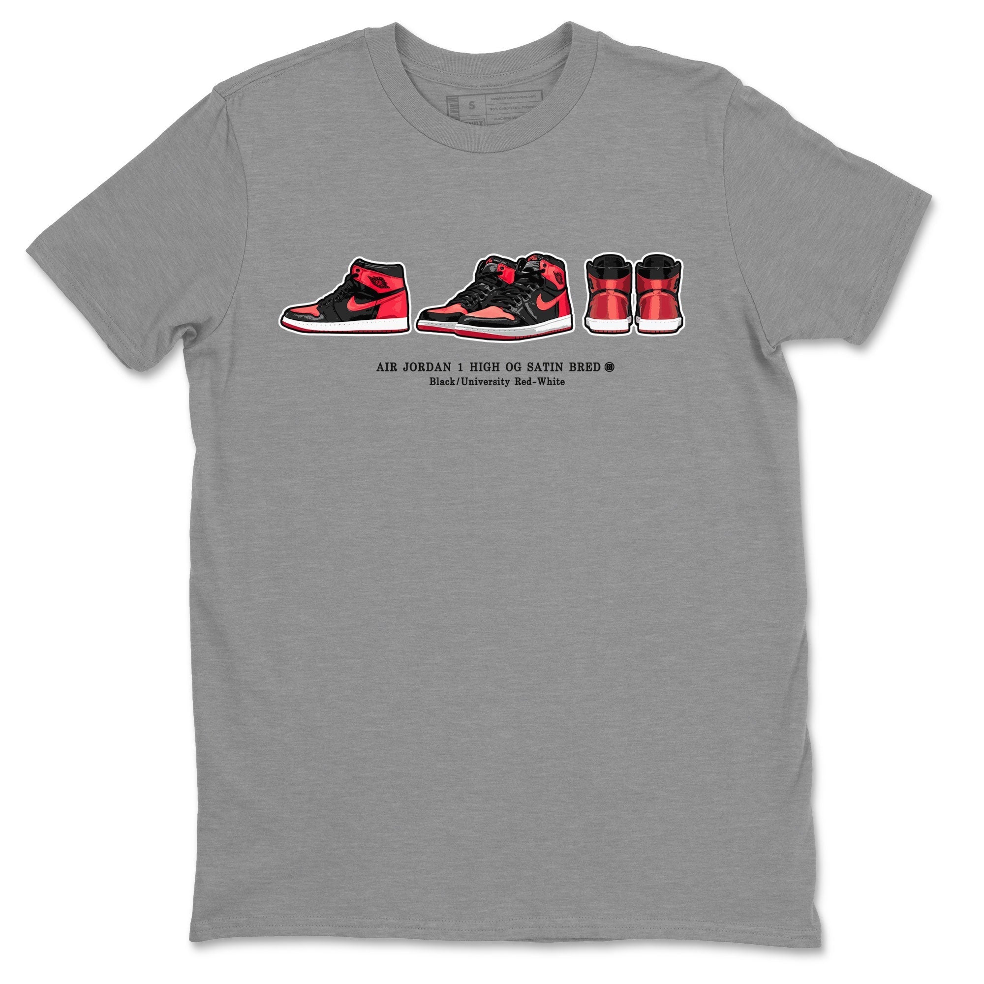 snkmatch Prelude Unisex Tops - Air Jordan 1 Satin Bred