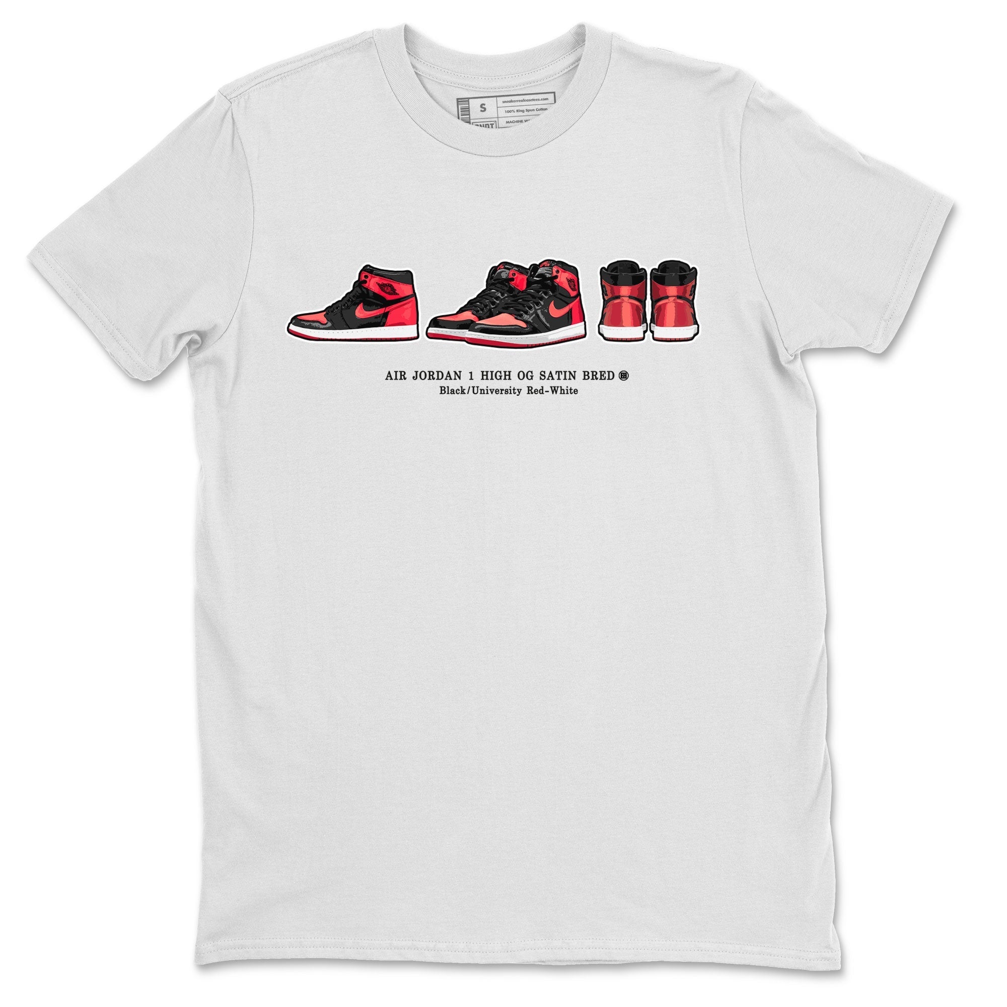 snkmatch Prelude Unisex Tops - Air Jordan 1 Satin Bred