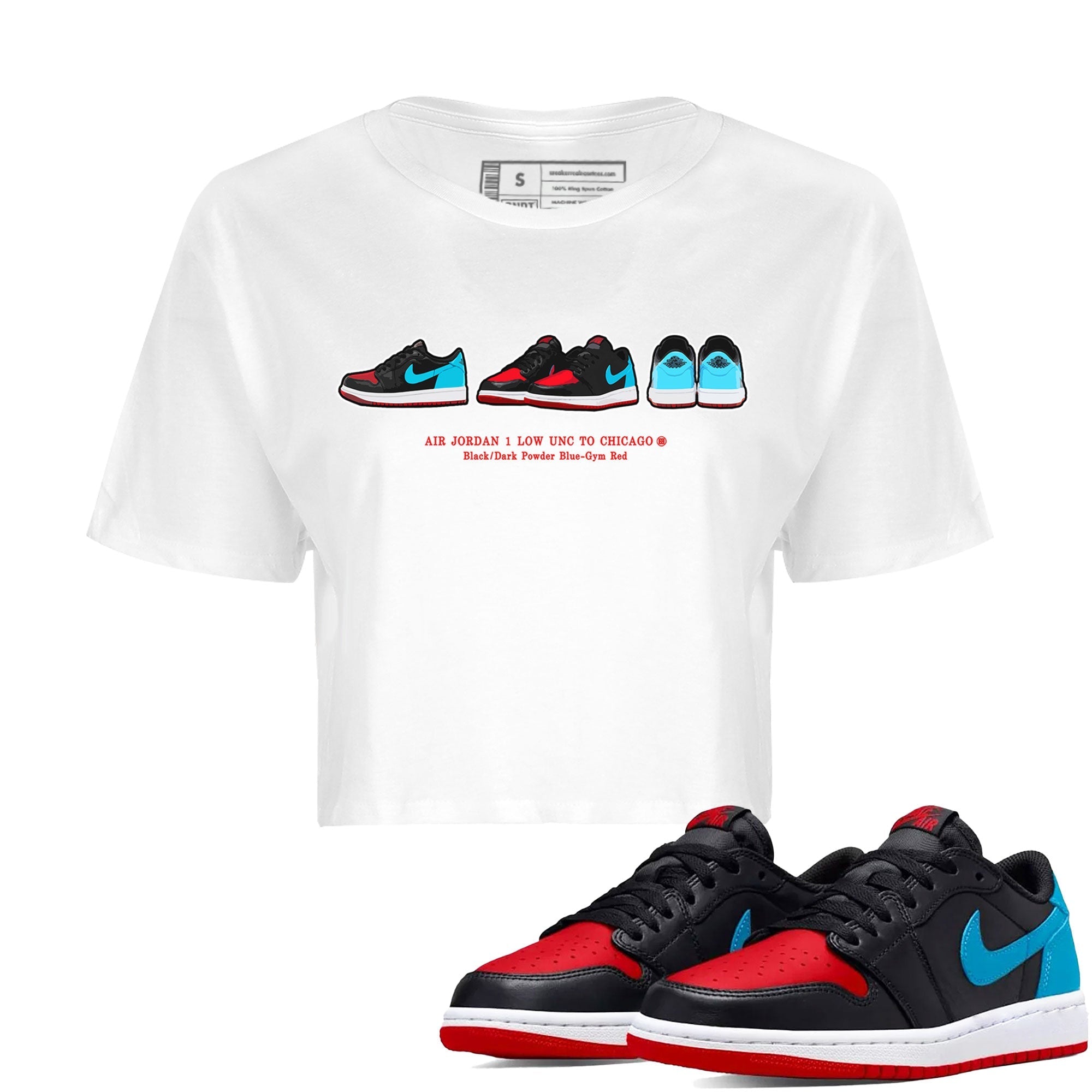 snkmatch Prelude Women's Tops - Air Jordan 1 UNC to Chicago