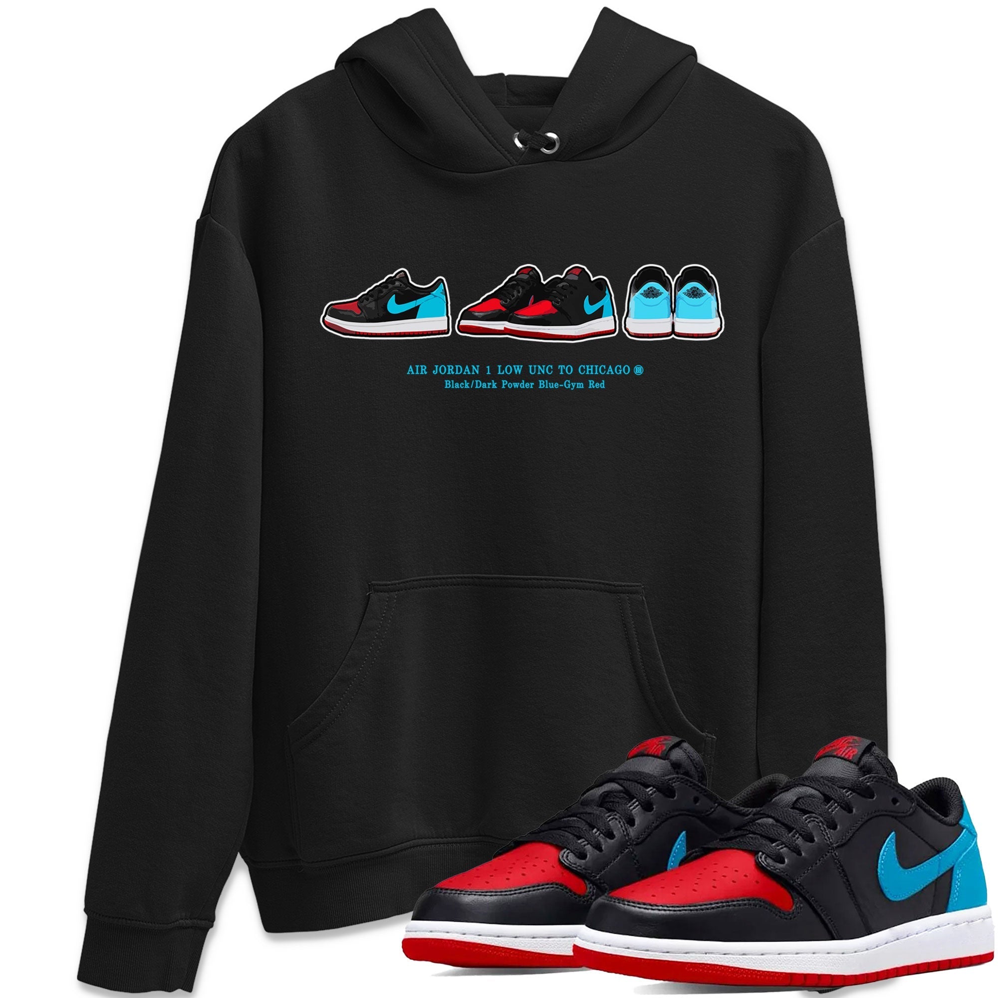 snkmatch Prelude Unisex Tops - Air Jordan 1 UNC to Chicago