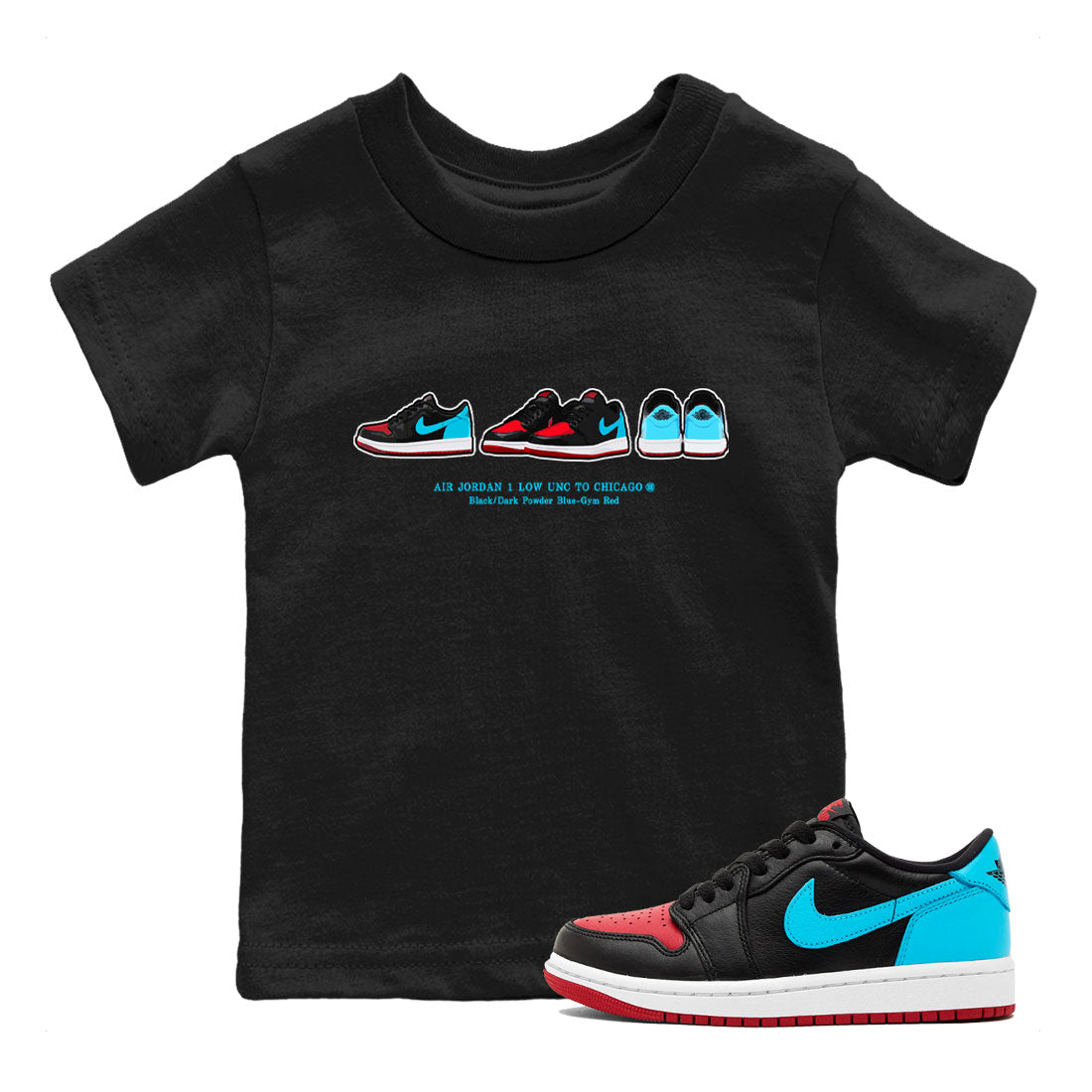 snkmatch Prelude Kids Tops - Air Jordan 1 UNC to Chicago