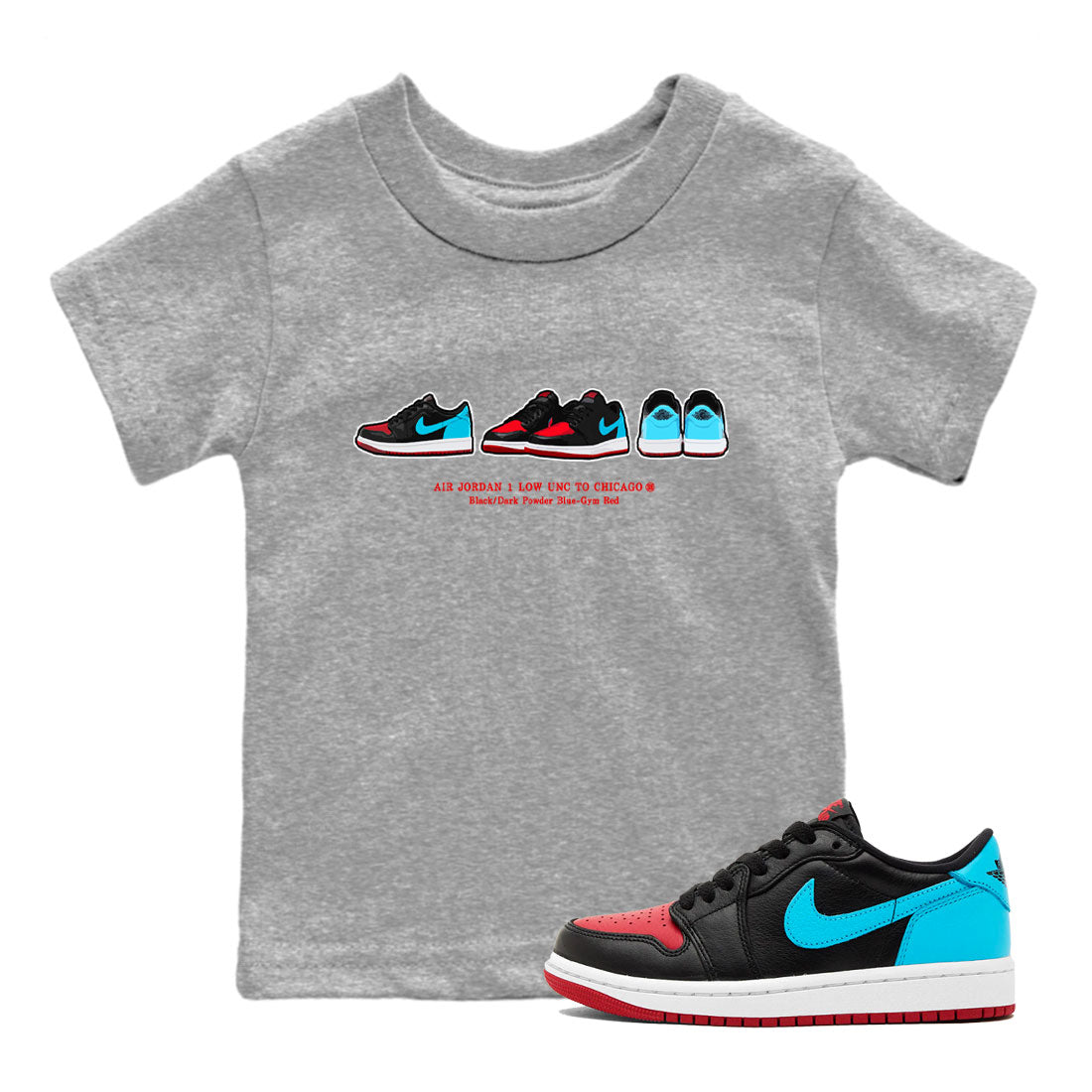 snkmatch Prelude Kids Tops - Air Jordan 1 UNC to Chicago