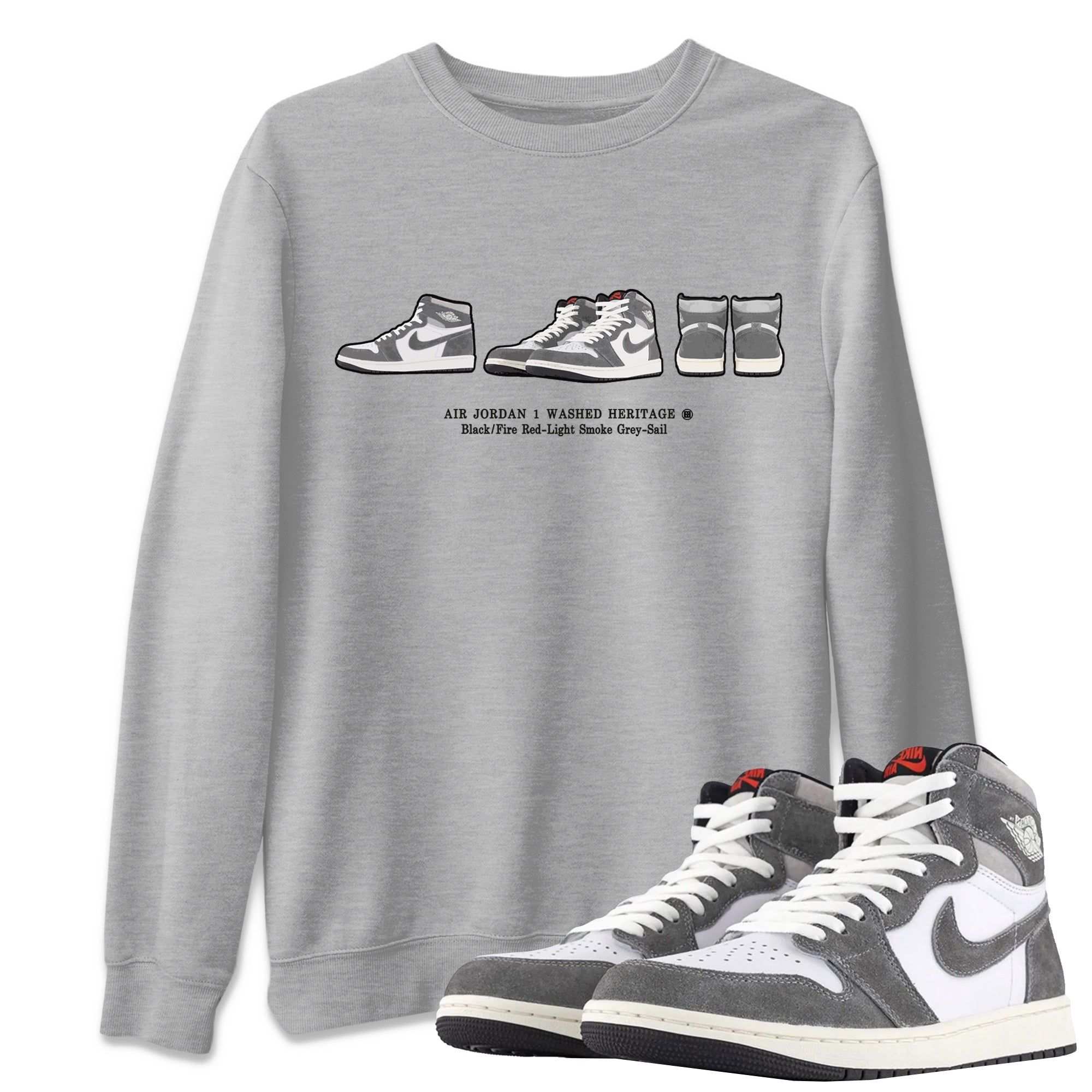 snkmatch Prelude Unisex Tops - Air Jordan 1 Washed Heritage