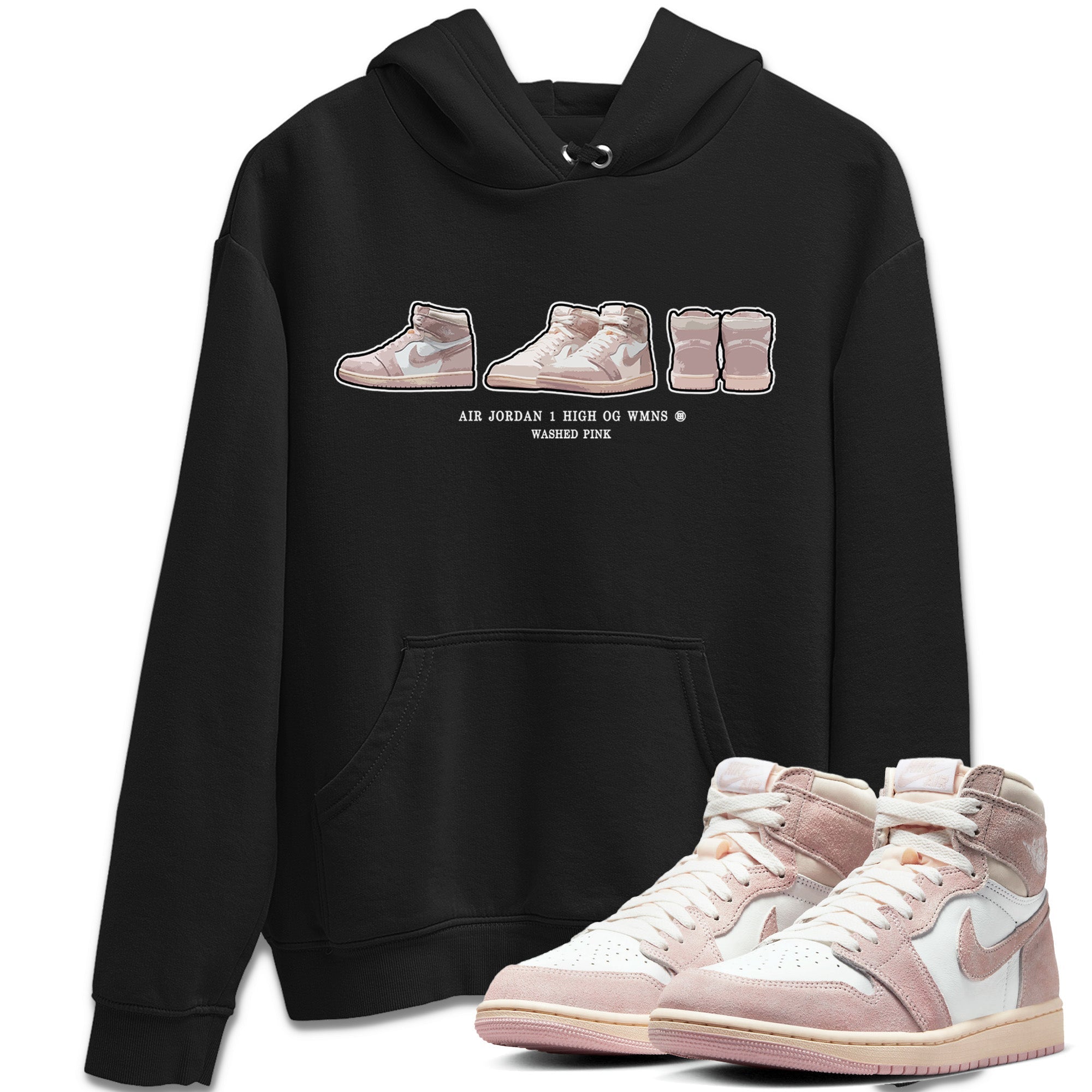 snkmatch Prelude Unisex Tops - Air Jordan 1 Washed Pink
