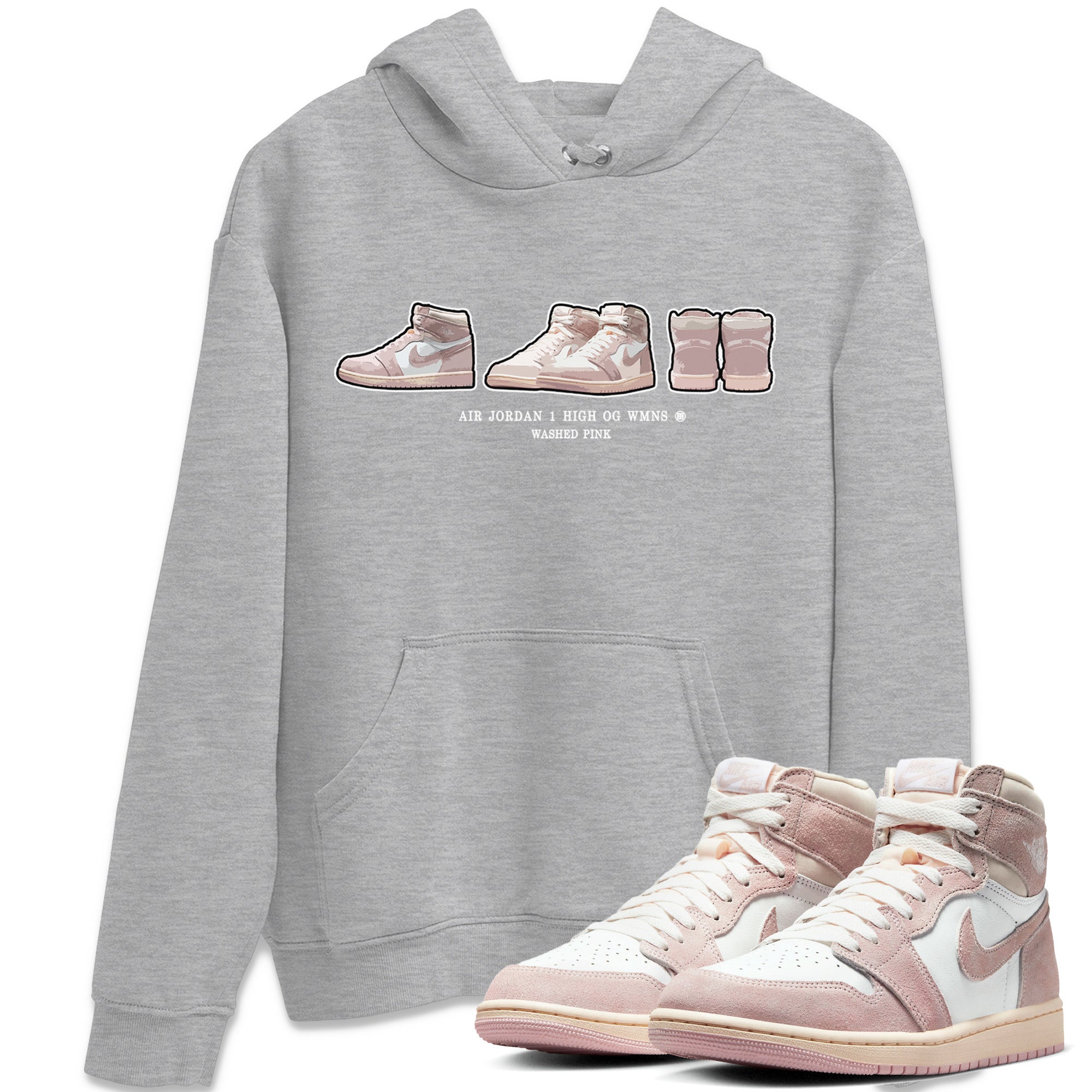 snkmatch Prelude Unisex Tops - Air Jordan 1 Washed Pink