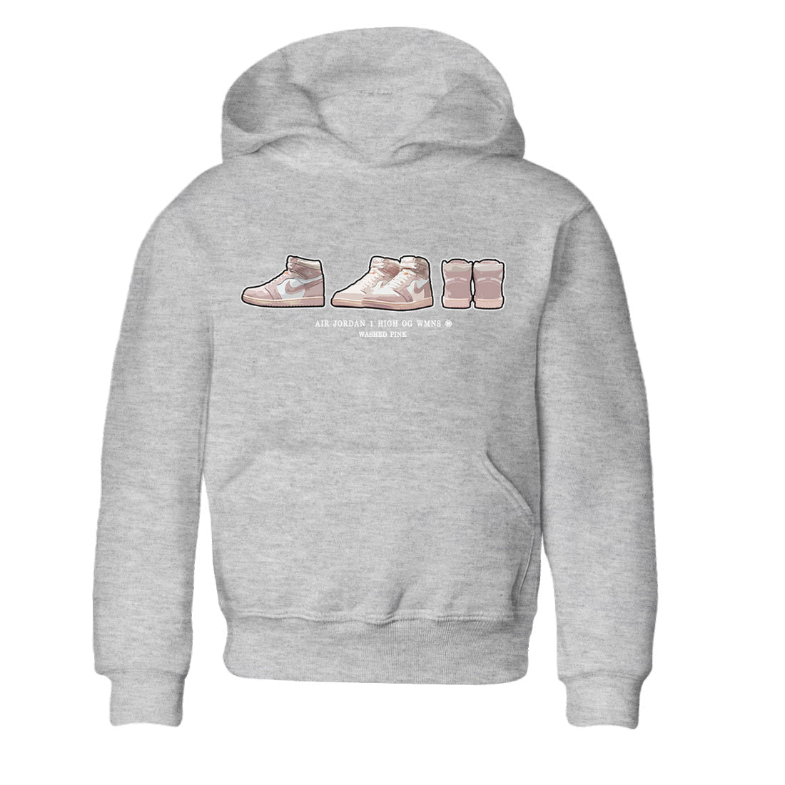 snkmatch Prelude Kids Tops - Air Jordan 1 Washed Pink