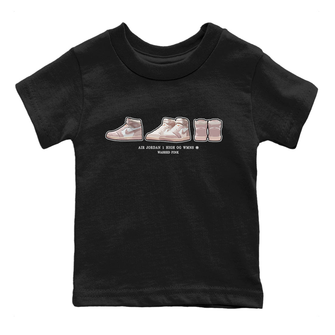 snkmatch Prelude Kids Tops - Air Jordan 1 Washed Pink