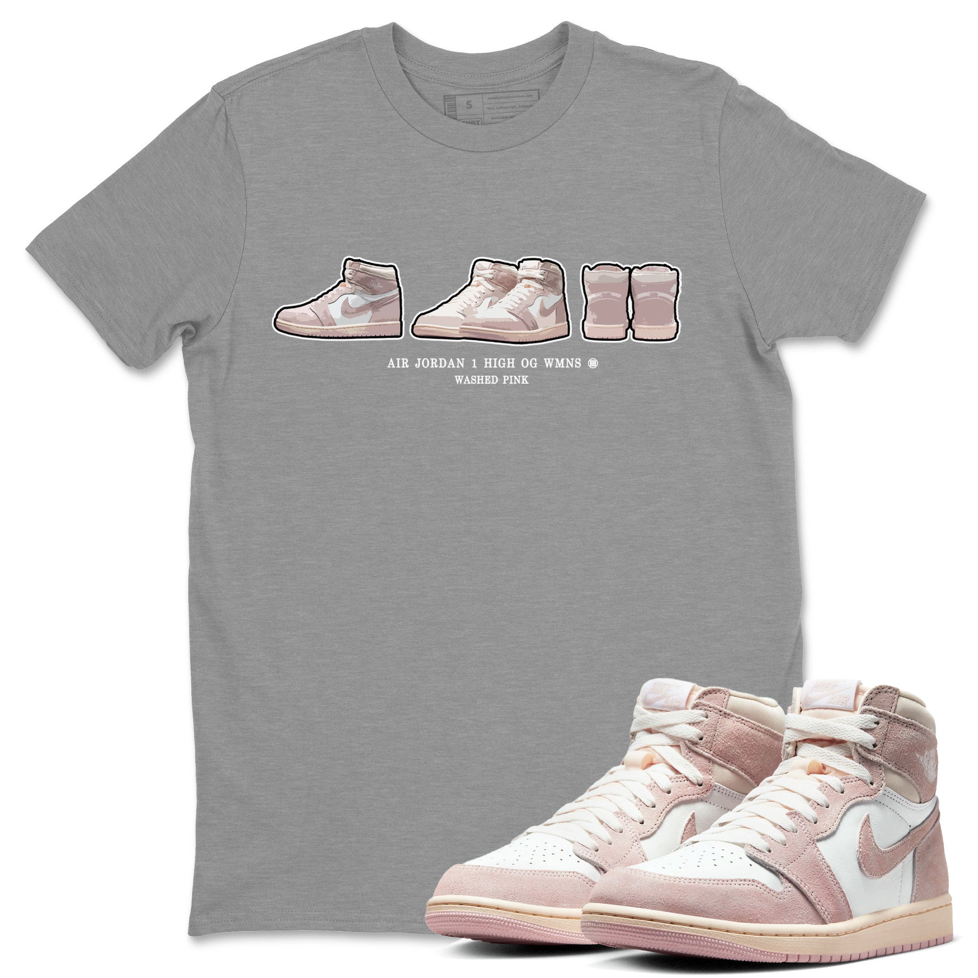 snkmatch Prelude Unisex Tops - Air Jordan 1 Washed Pink