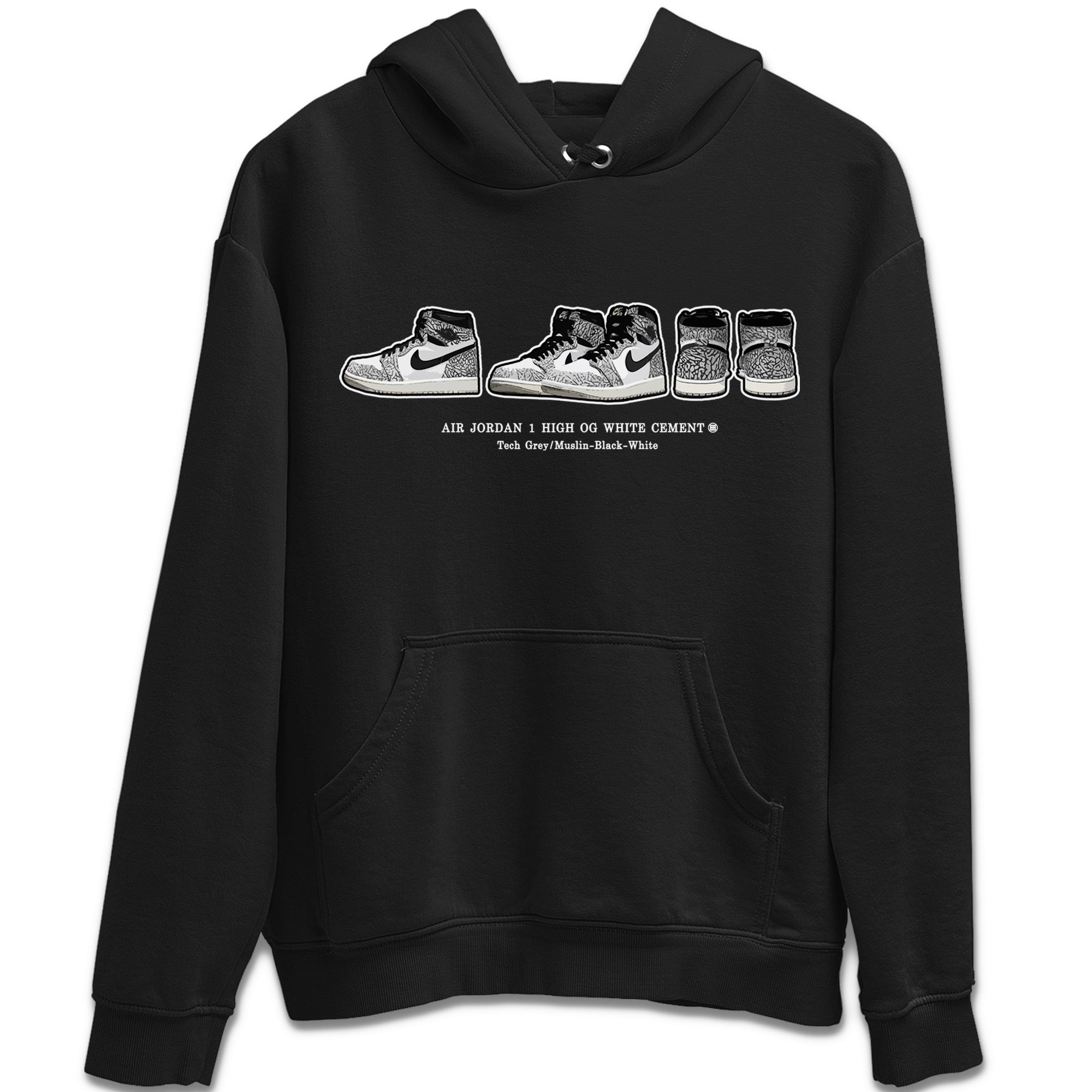 snkmatch Prelude Unisex Tops - Air Jordan 1 White Cement
