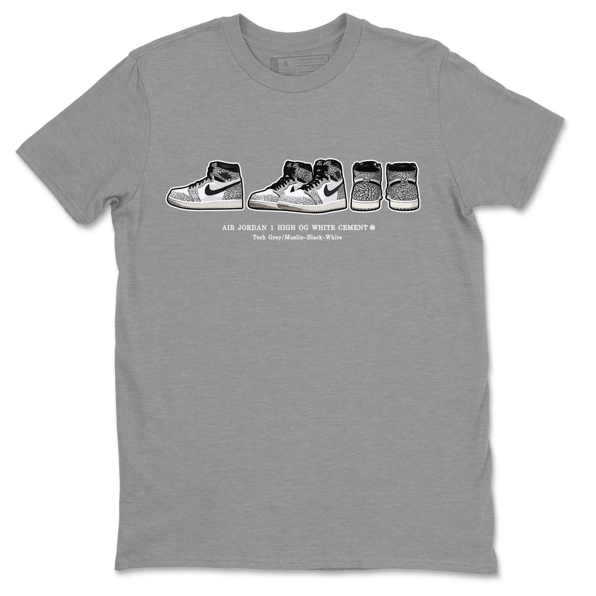 snkmatch Prelude Unisex Tops - Air Jordan 1 White Cement