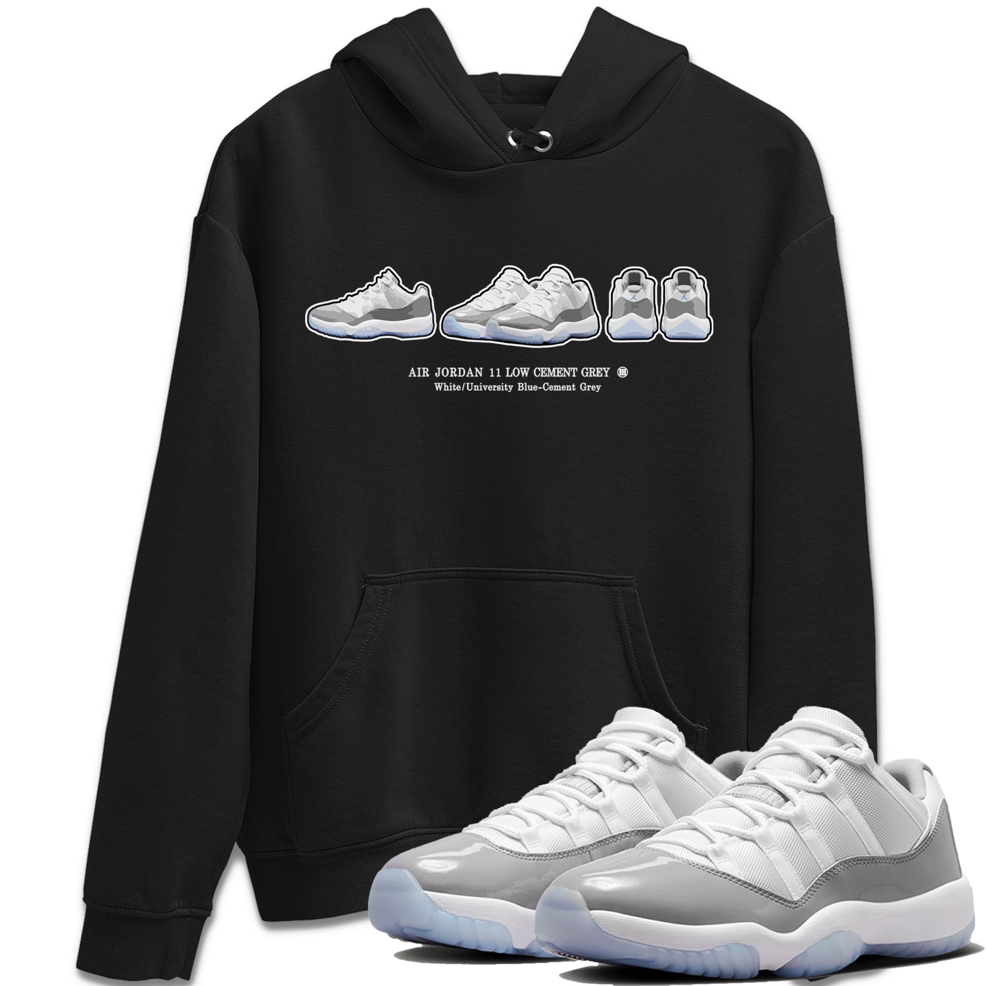 snkmatch Prelude Unisex Tops - Air Jordan 11 White Cement