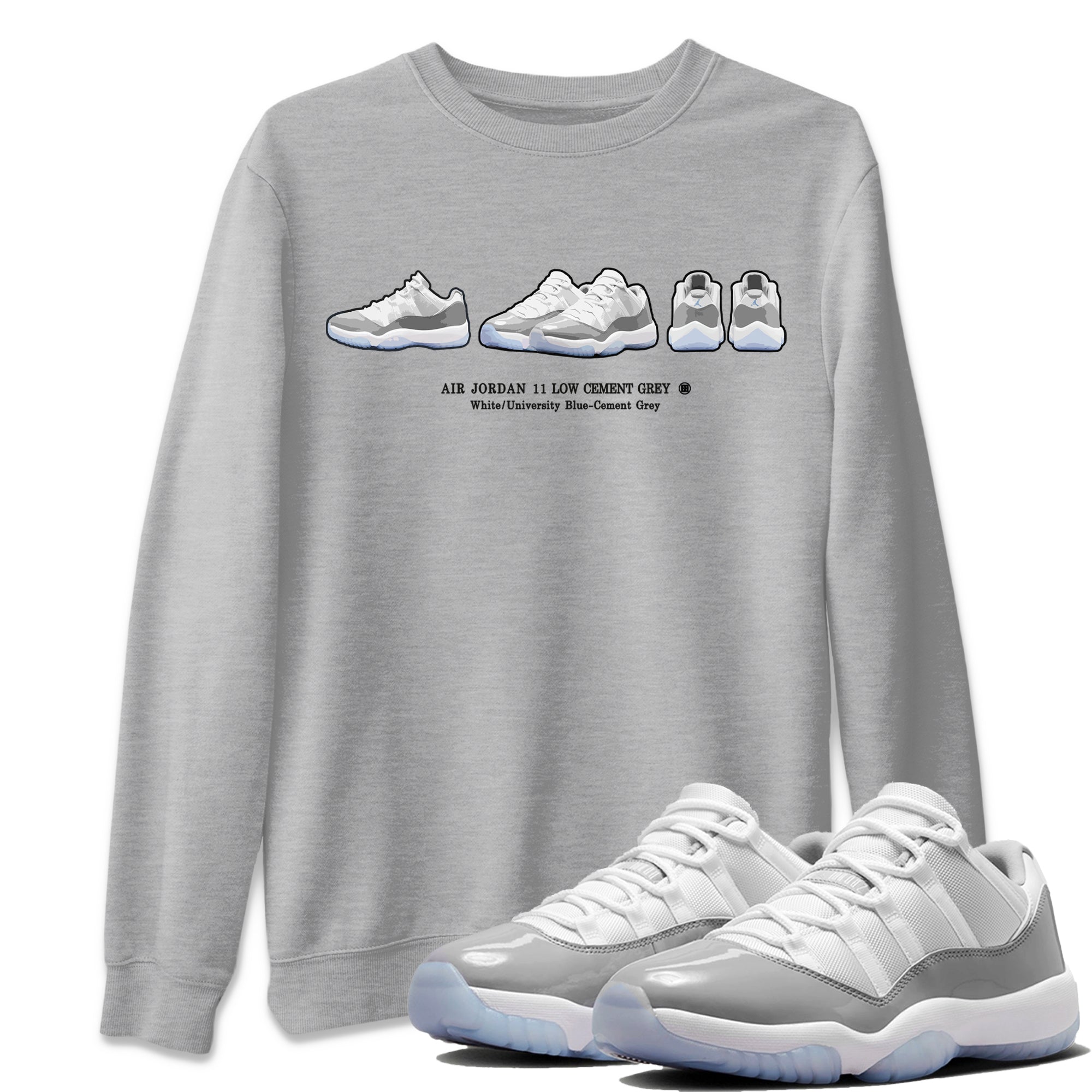 snkmatch Prelude Unisex Tops - Air Jordan 11 White Cement