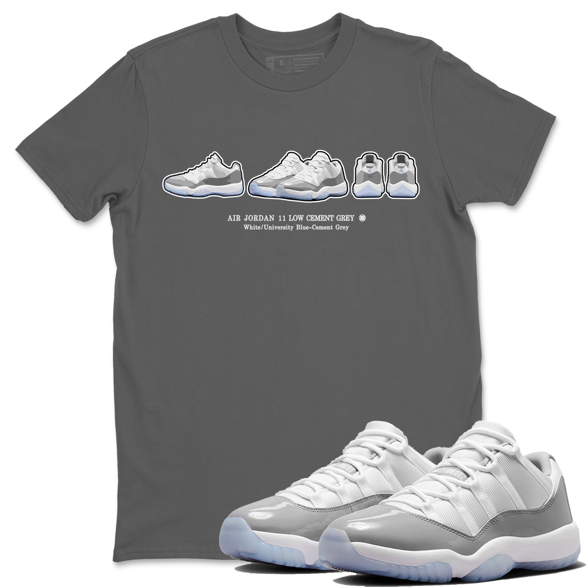 snkmatch Prelude Unisex Tops - Air Jordan 11 White Cement