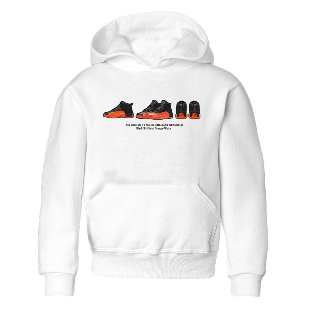 snkmatch Prelude Kids Tops - Air Jordan 12 Brilliant Orange