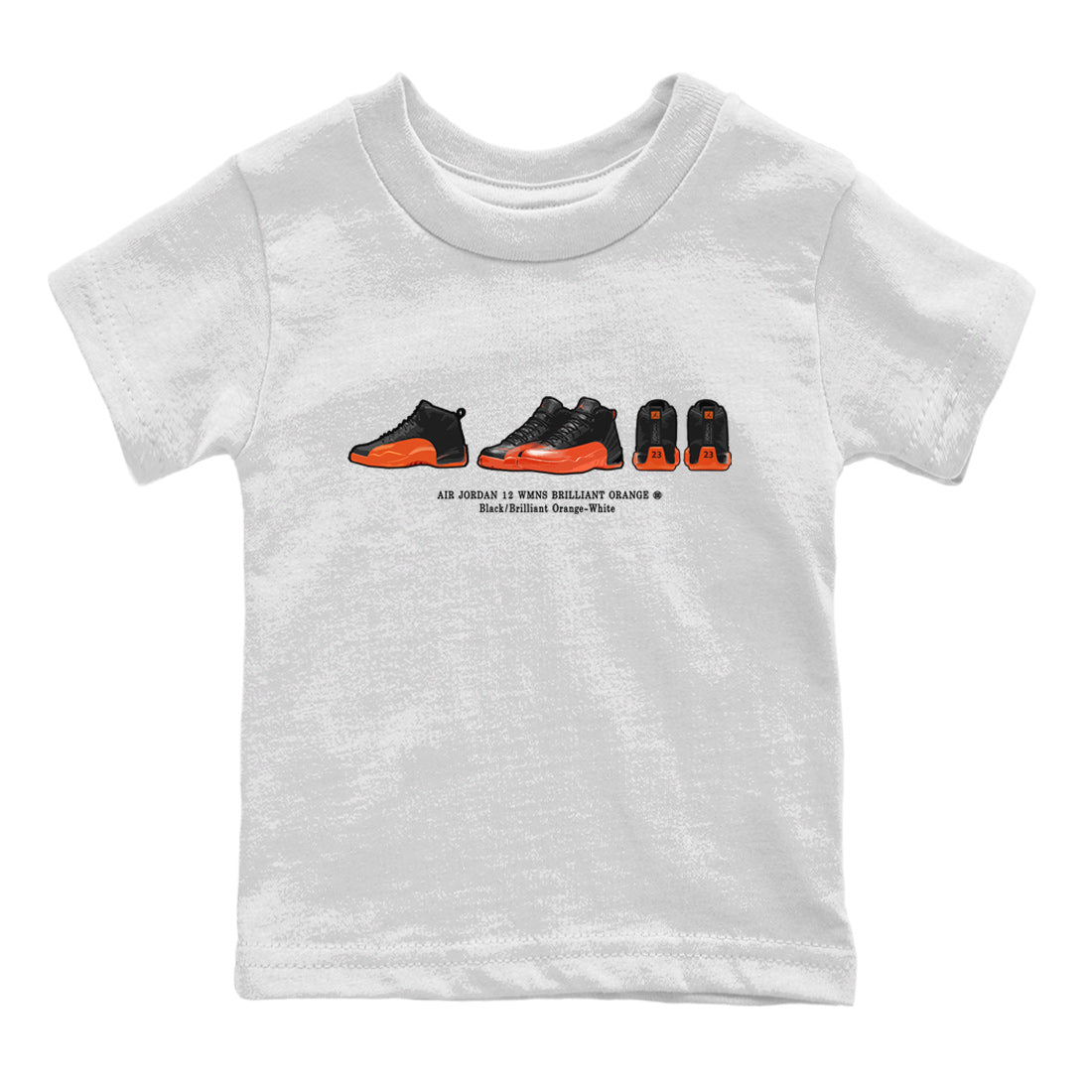 snkmatch Prelude Kids Tops - Air Jordan 12 Brilliant Orange