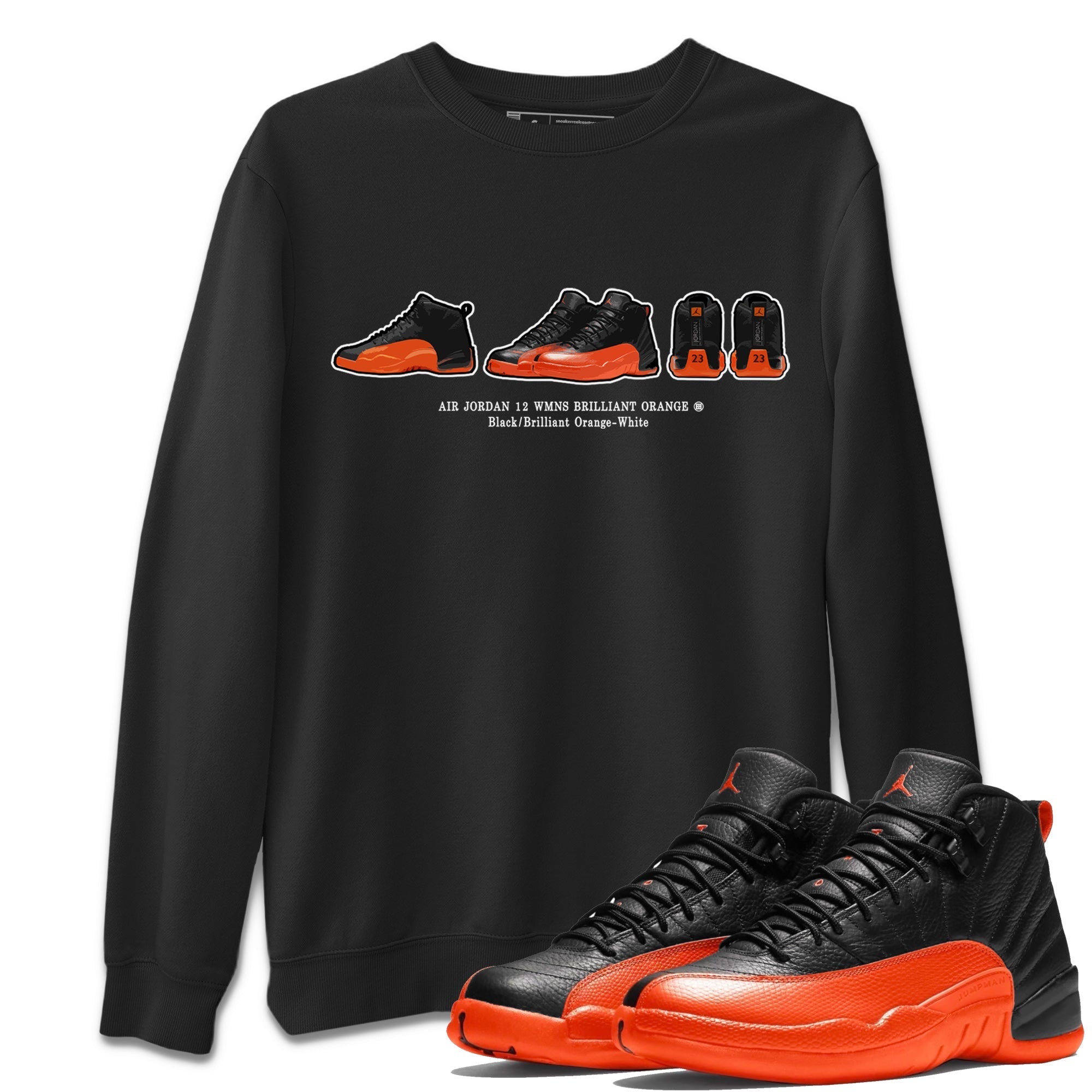 snkmatch Prelude Unisex Tops - Air Jordan 12 Brilliant Orange